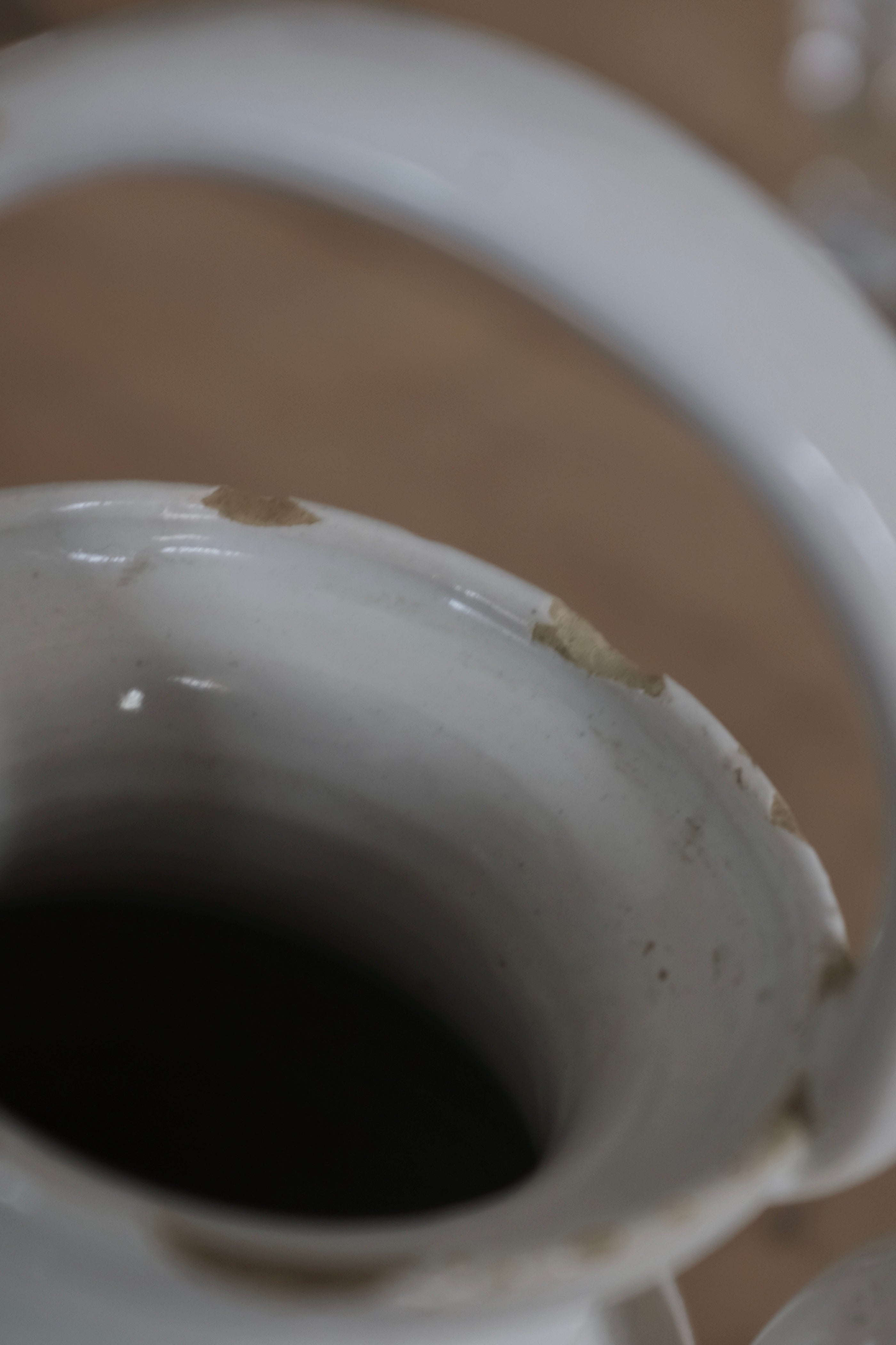French Antique Provence Pitcher "Gargoulette" / フランス アンティーク 白錫釉 水差し ピシェ 23564, French Antique Faience Pitcher,- ambiant