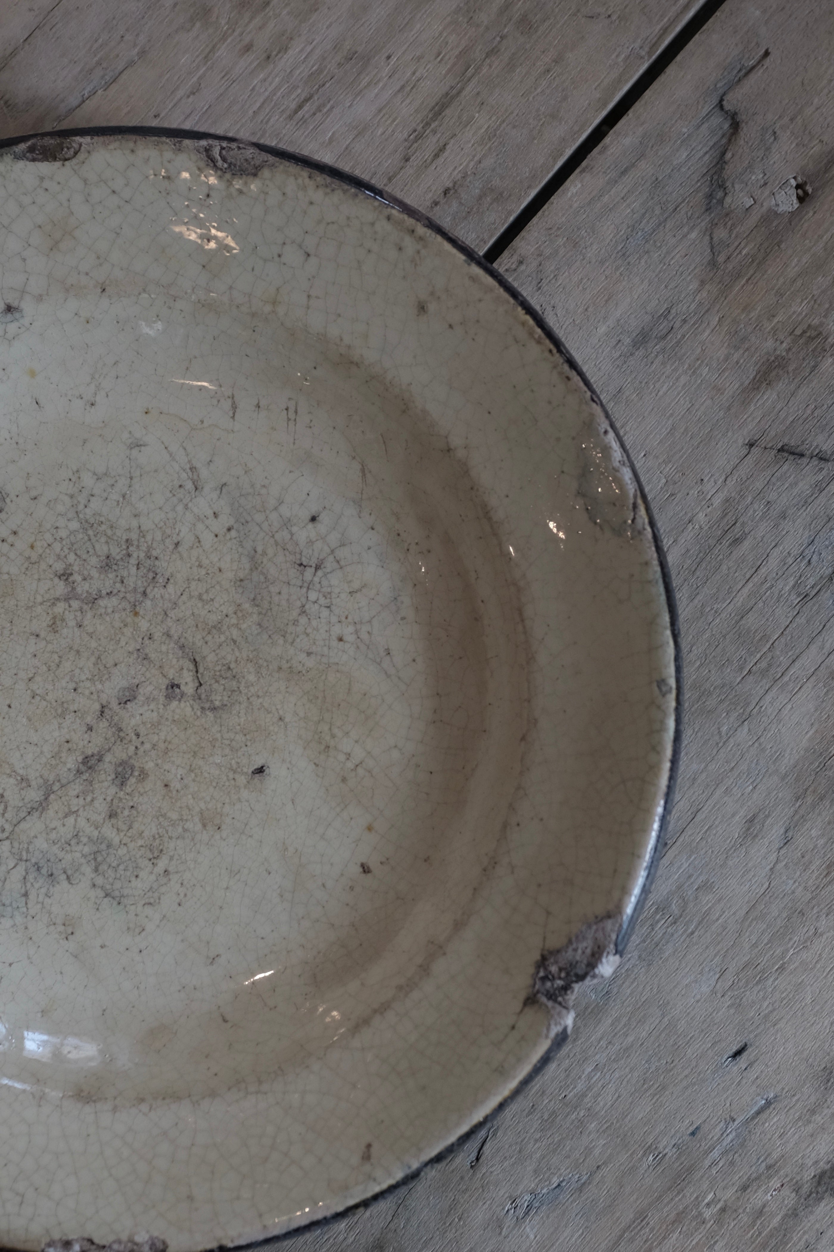 Antique Dieulefit Plate / フランス アンティーク デュルフィ プレート, Antique Dieulefit Plate,- ambiant