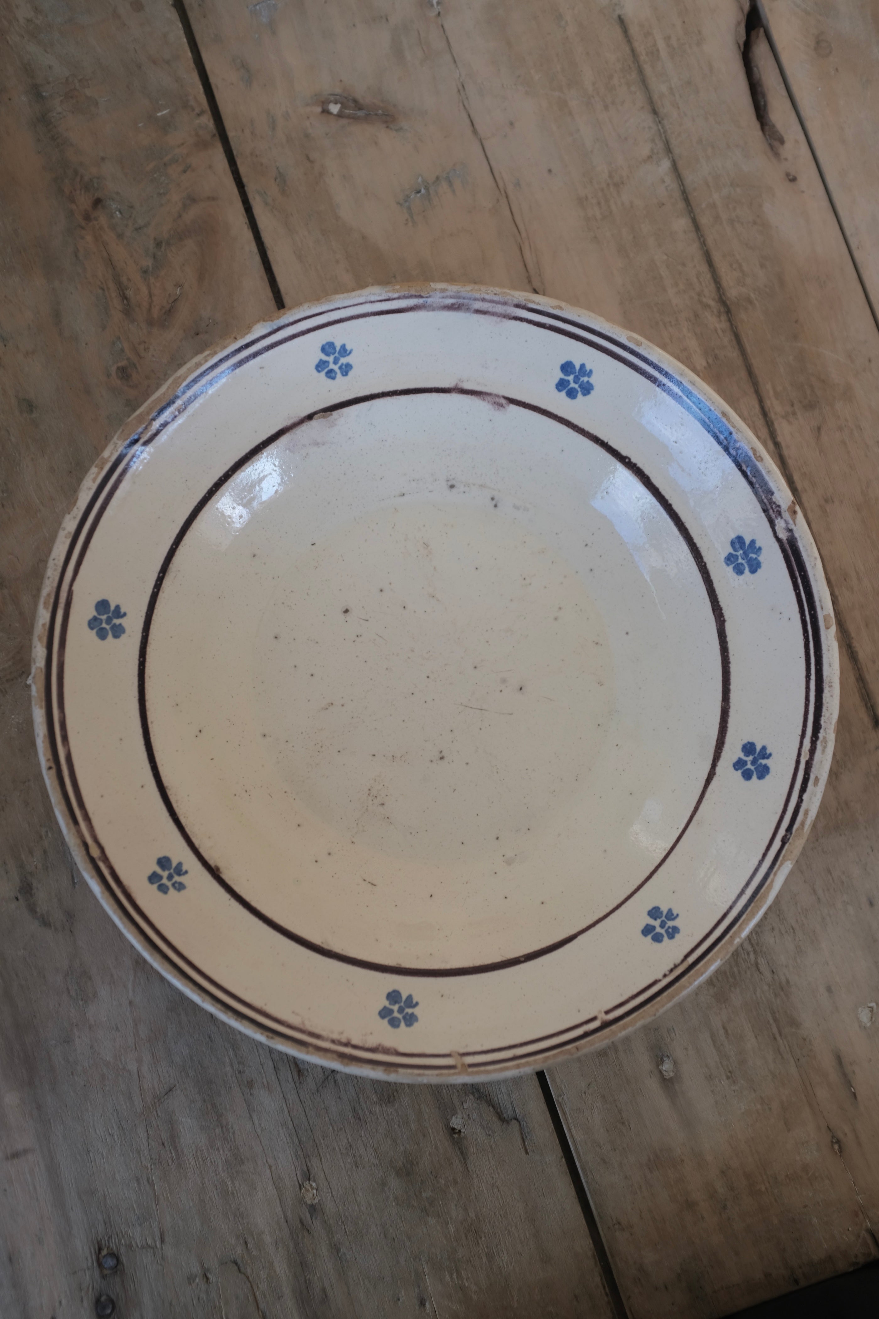 Italy Antique Puglia Large Deep Plate / プーリア イタリア