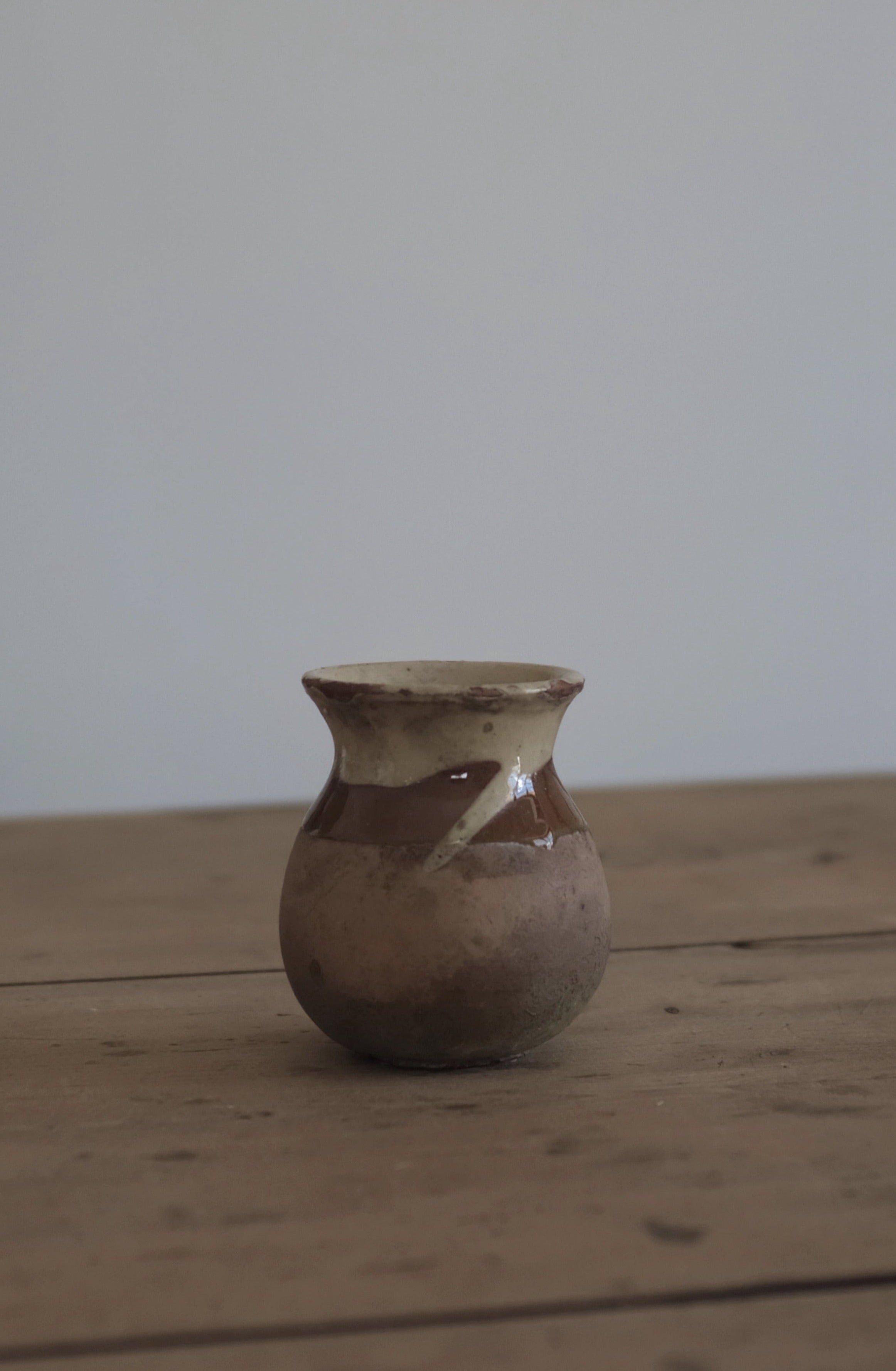 French Antique Small Pot / 鳥 水甕 ポット フランス アンティーク