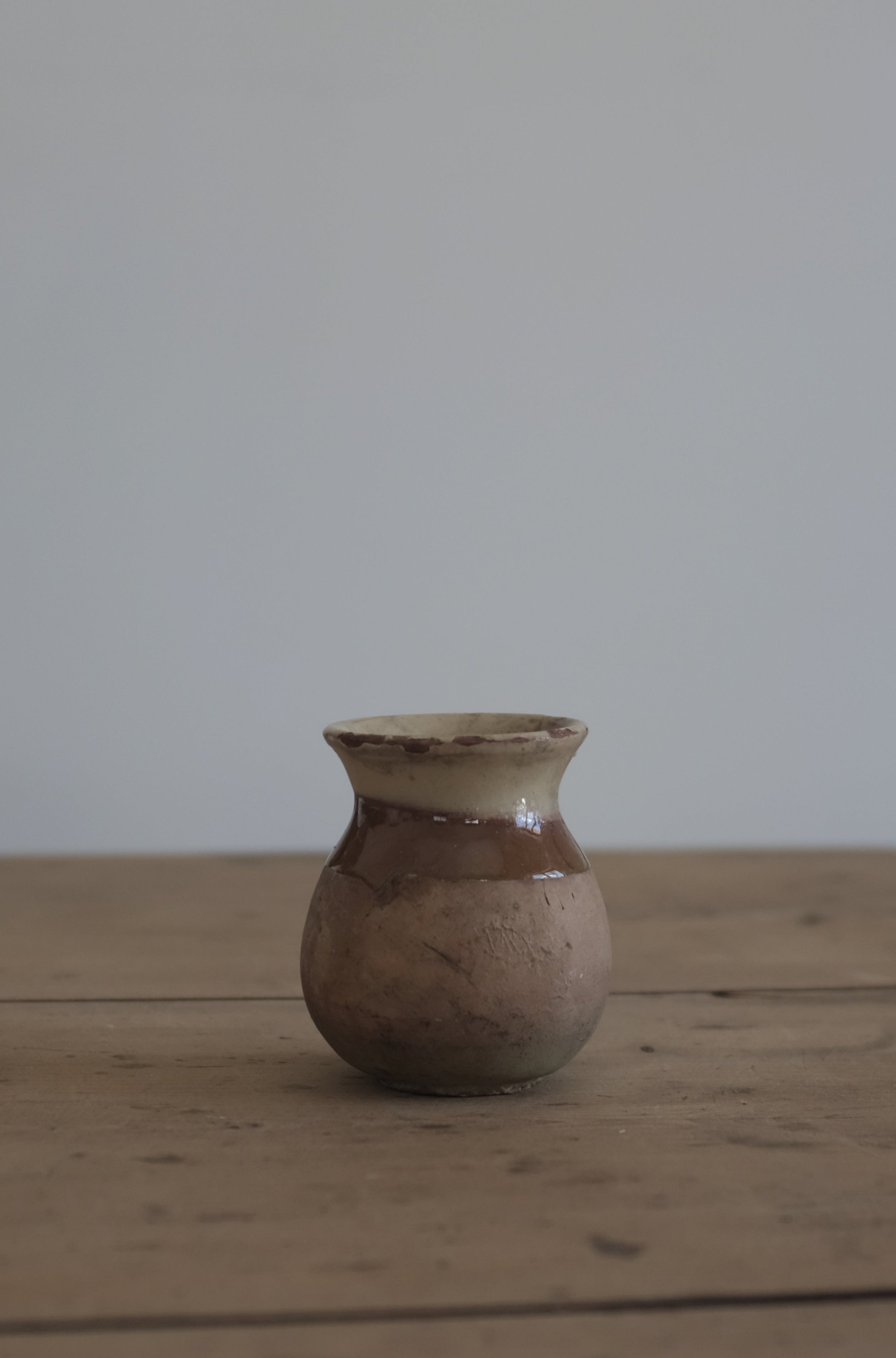 French Antique Small Pot / 鳥 水甕 ポット フランス アンティーク