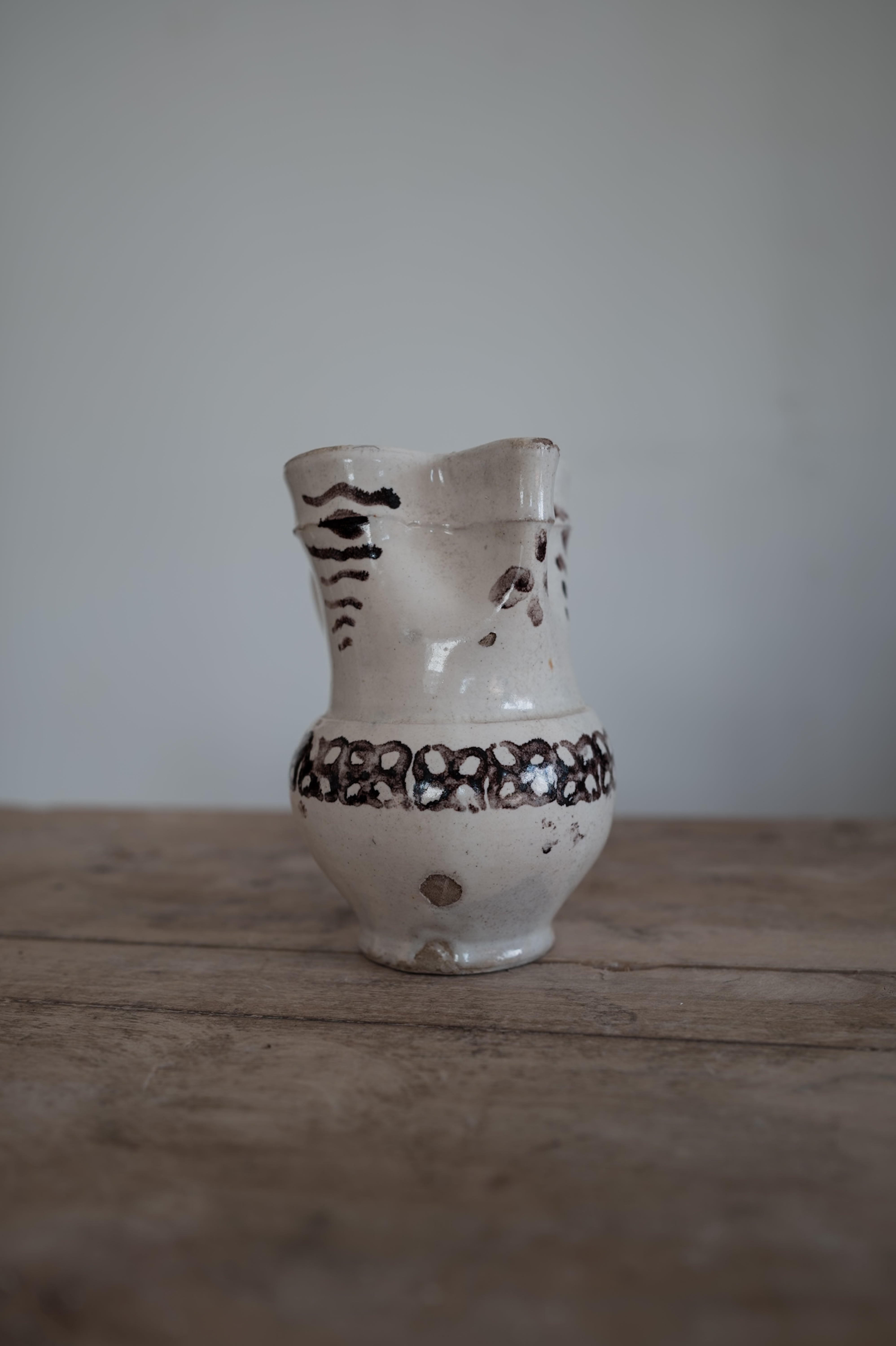 19th Century Italian Grottaglie Jug, Puglia, Antique, Brocca AN-24087