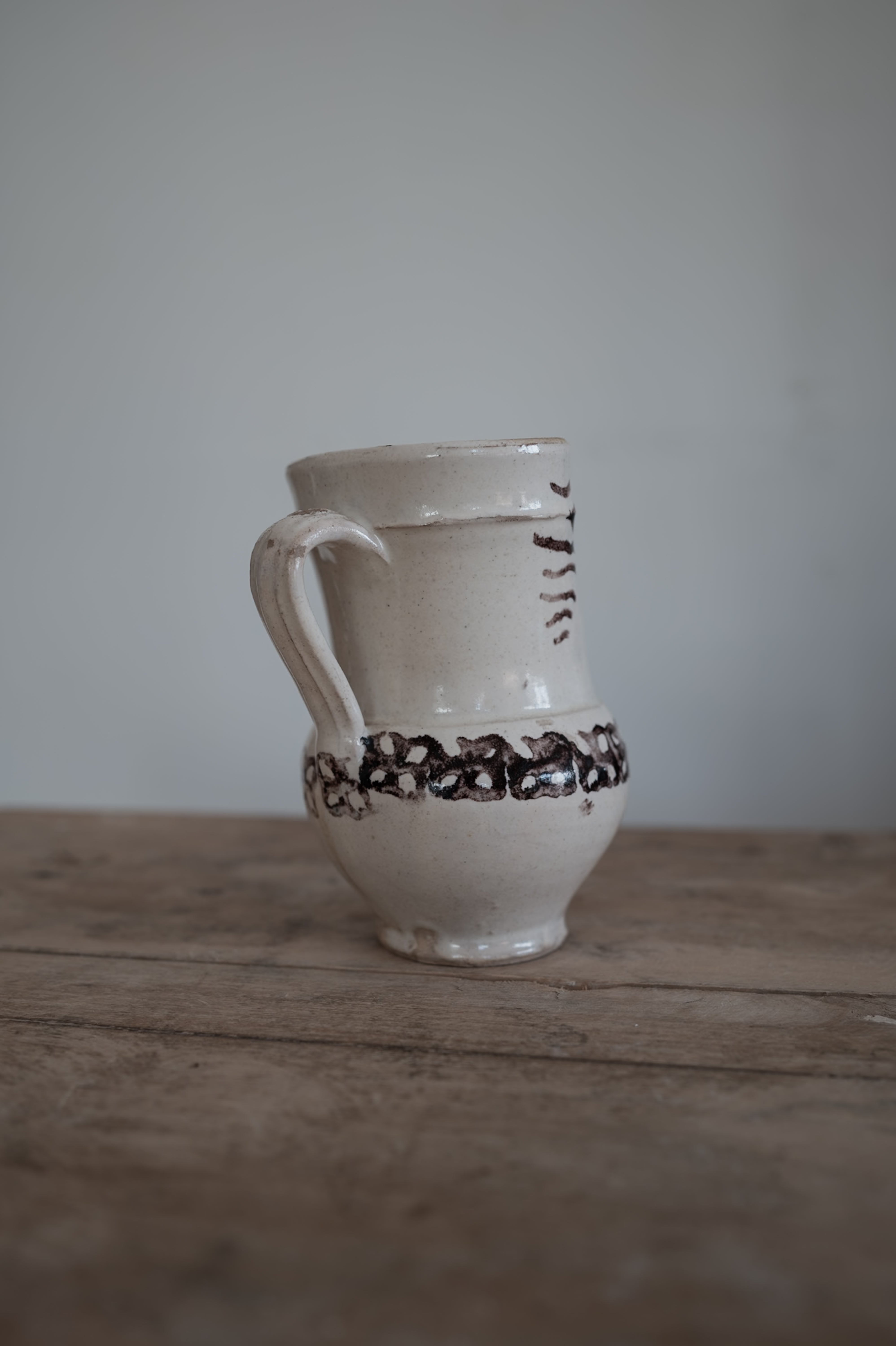 19th Century Italian Grottaglie Jug, Puglia, Antique, Brocca AN-24087