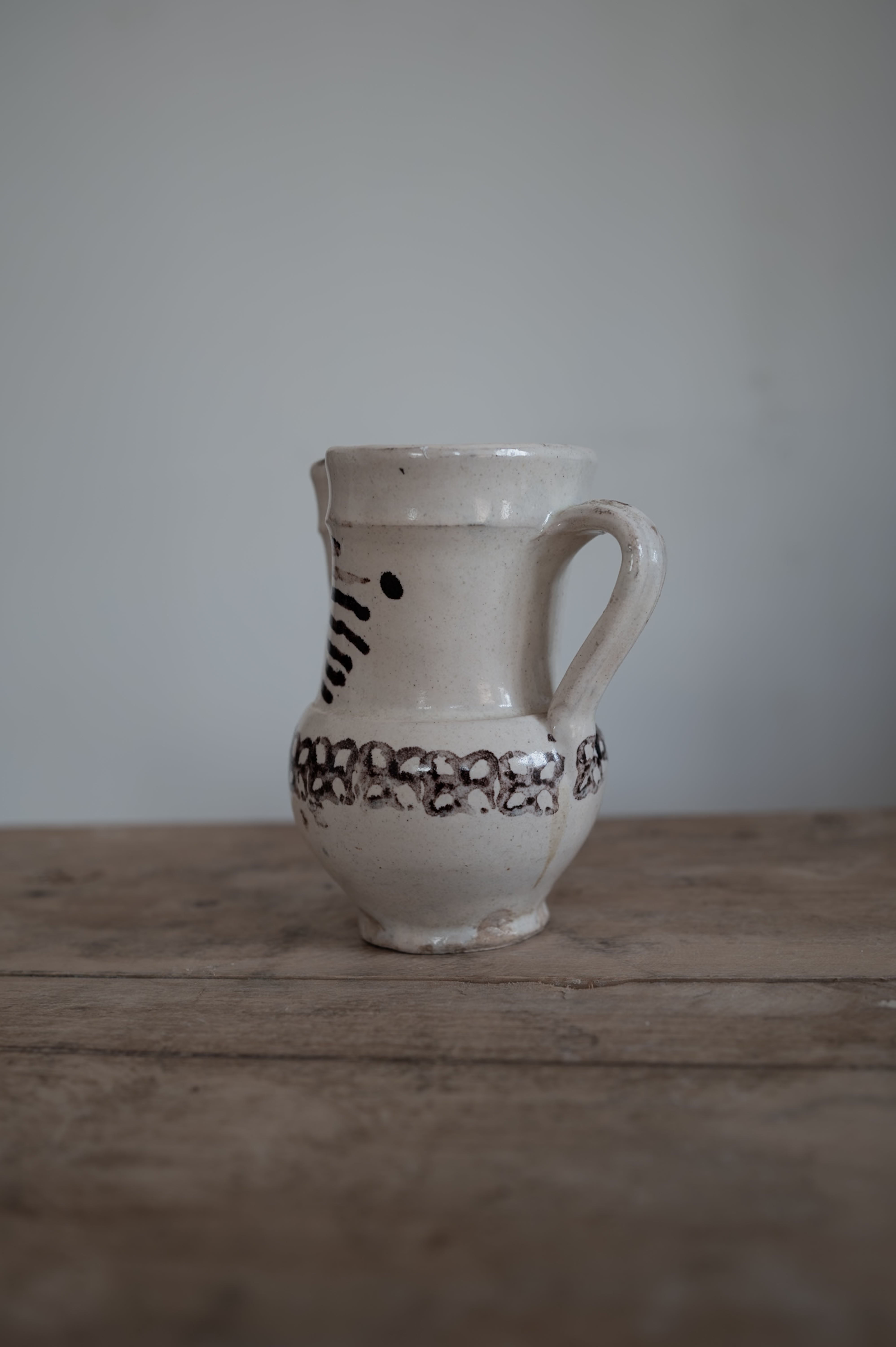 19th Century Italian Grottaglie Jug, Puglia, Antique, Brocca AN-24087