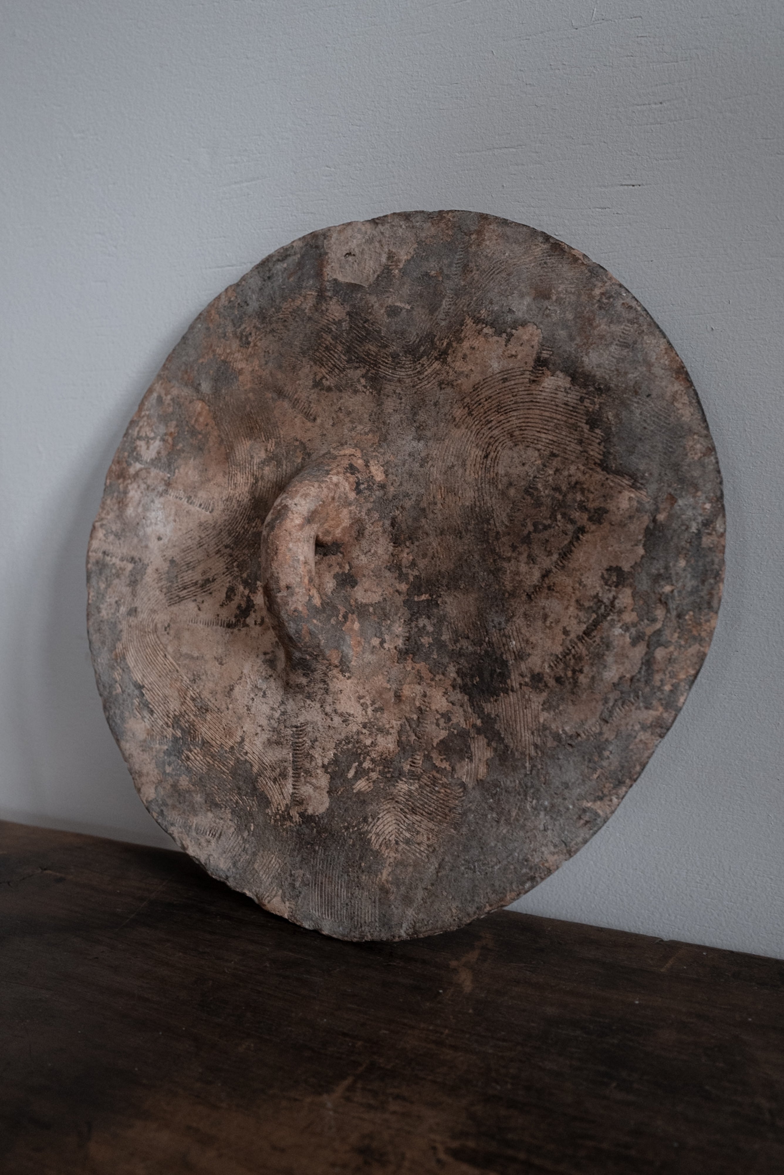 17th-18th Century Italian Terracotta Pottery Lid AN-24053