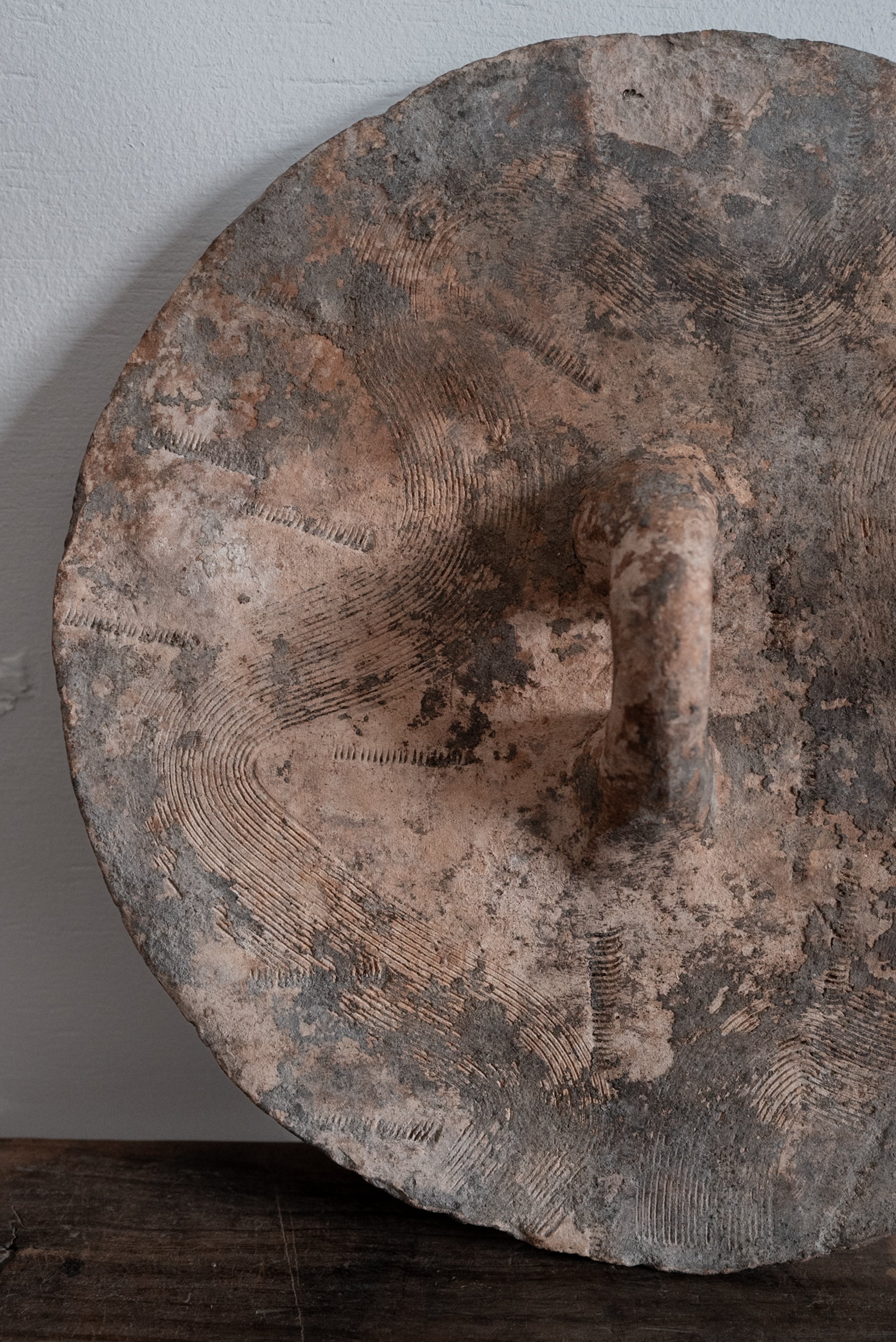 17th-18th Century Italian Terracotta Pottery Lid AN-24053