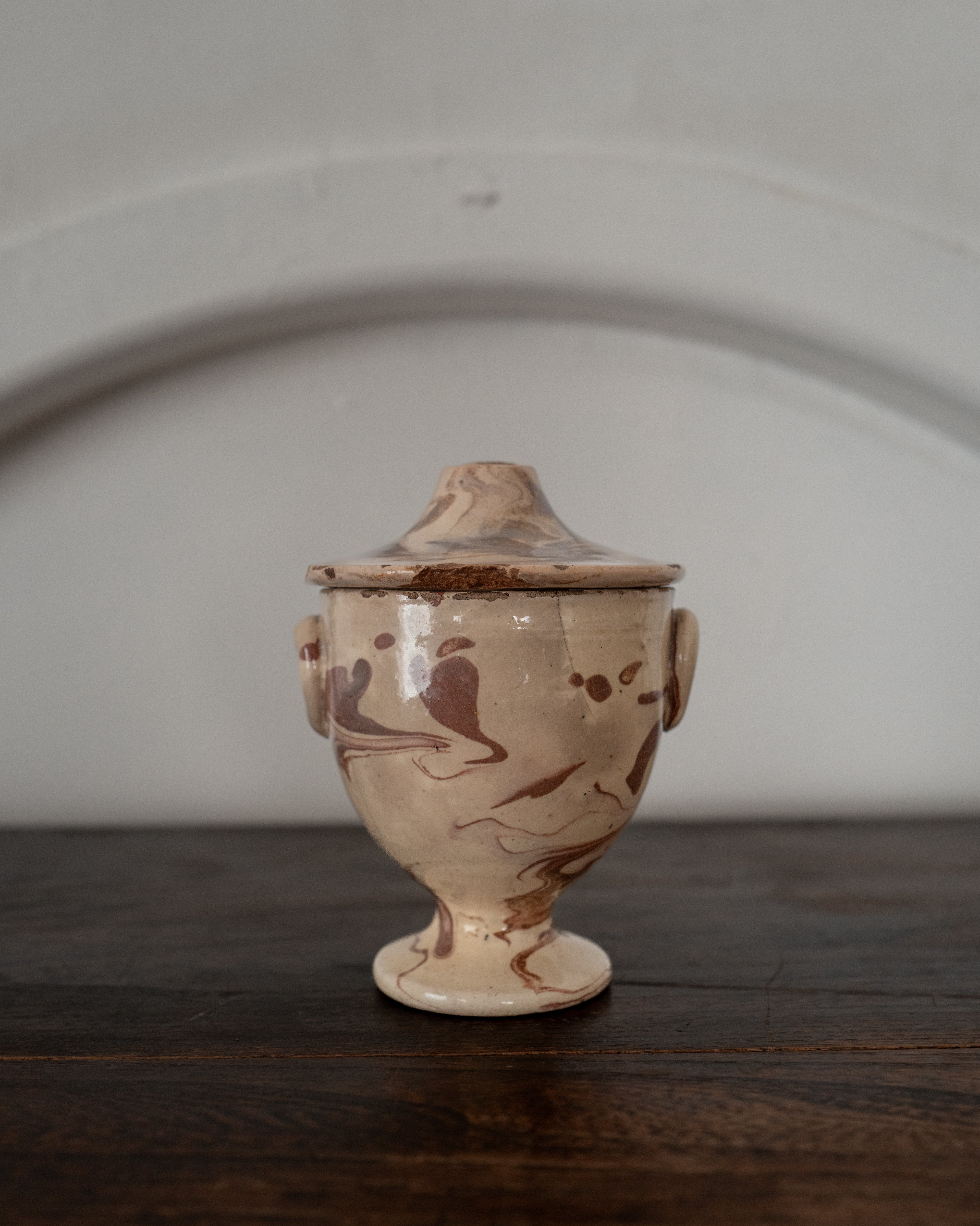 19th Century Italian Puglia Lidded Pottery AN-25077