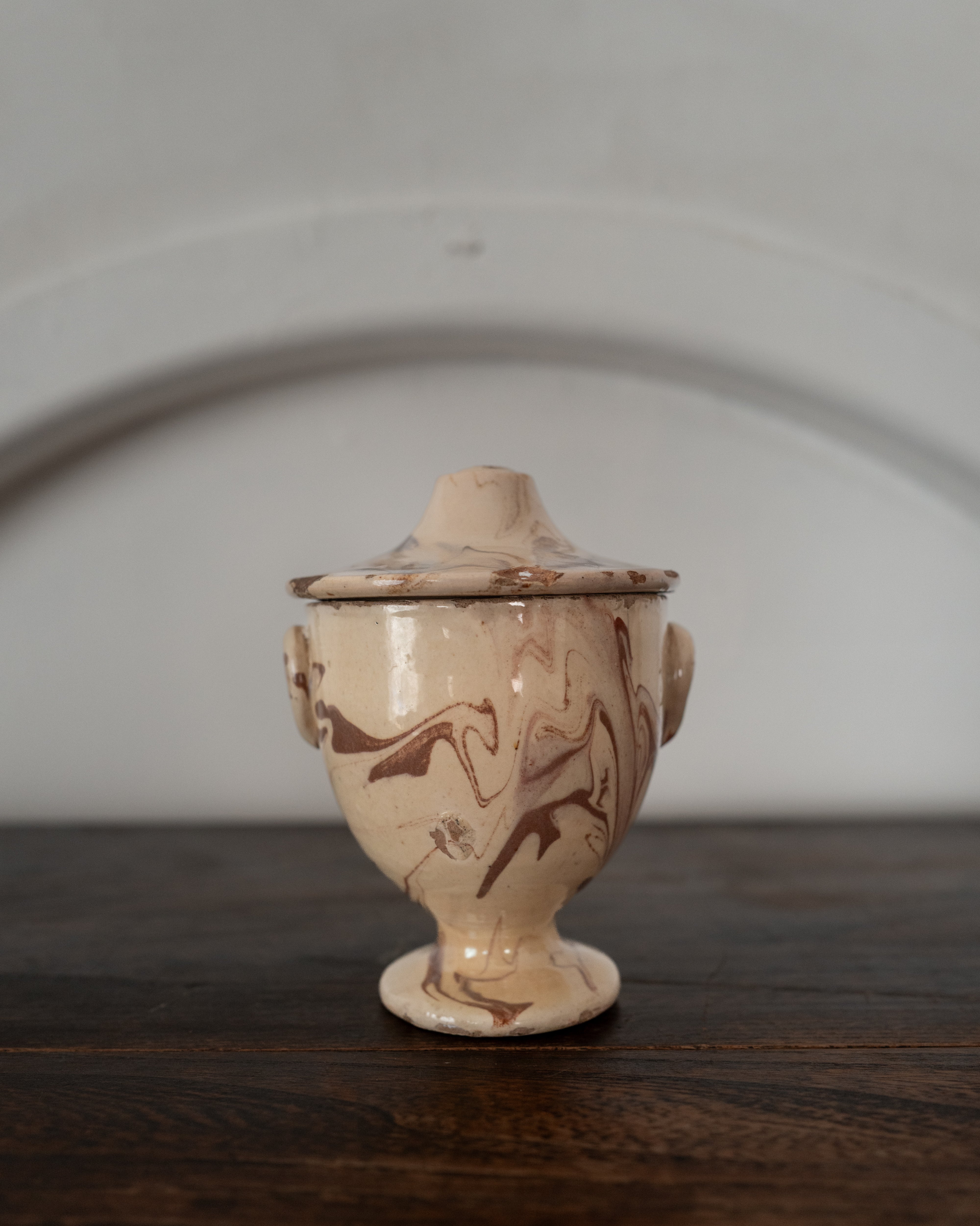 19th Century Italian Puglia Lidded Pottery AN-25077