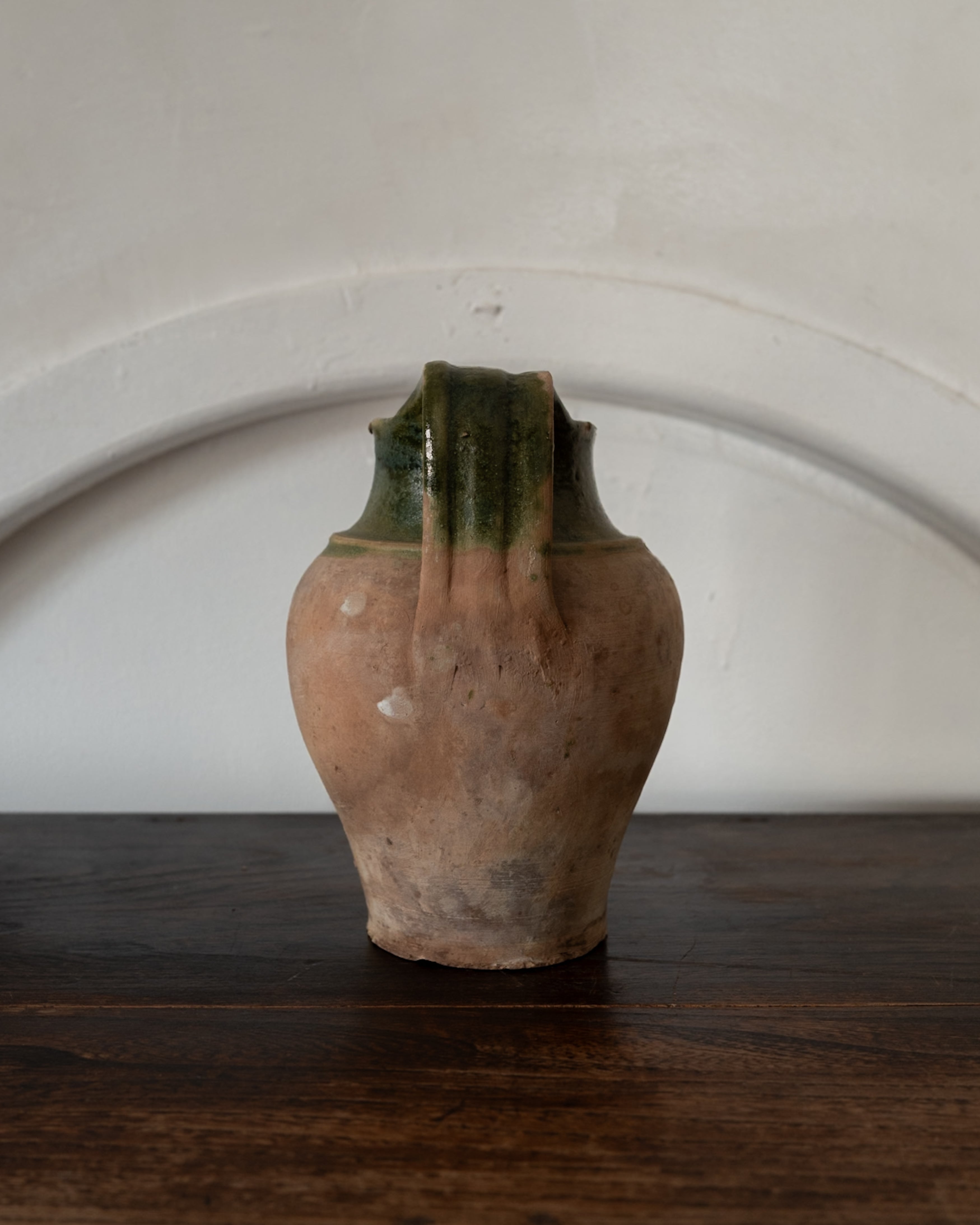 19th Century Italian Puglia Green Glazed Storage Vase AN-25050