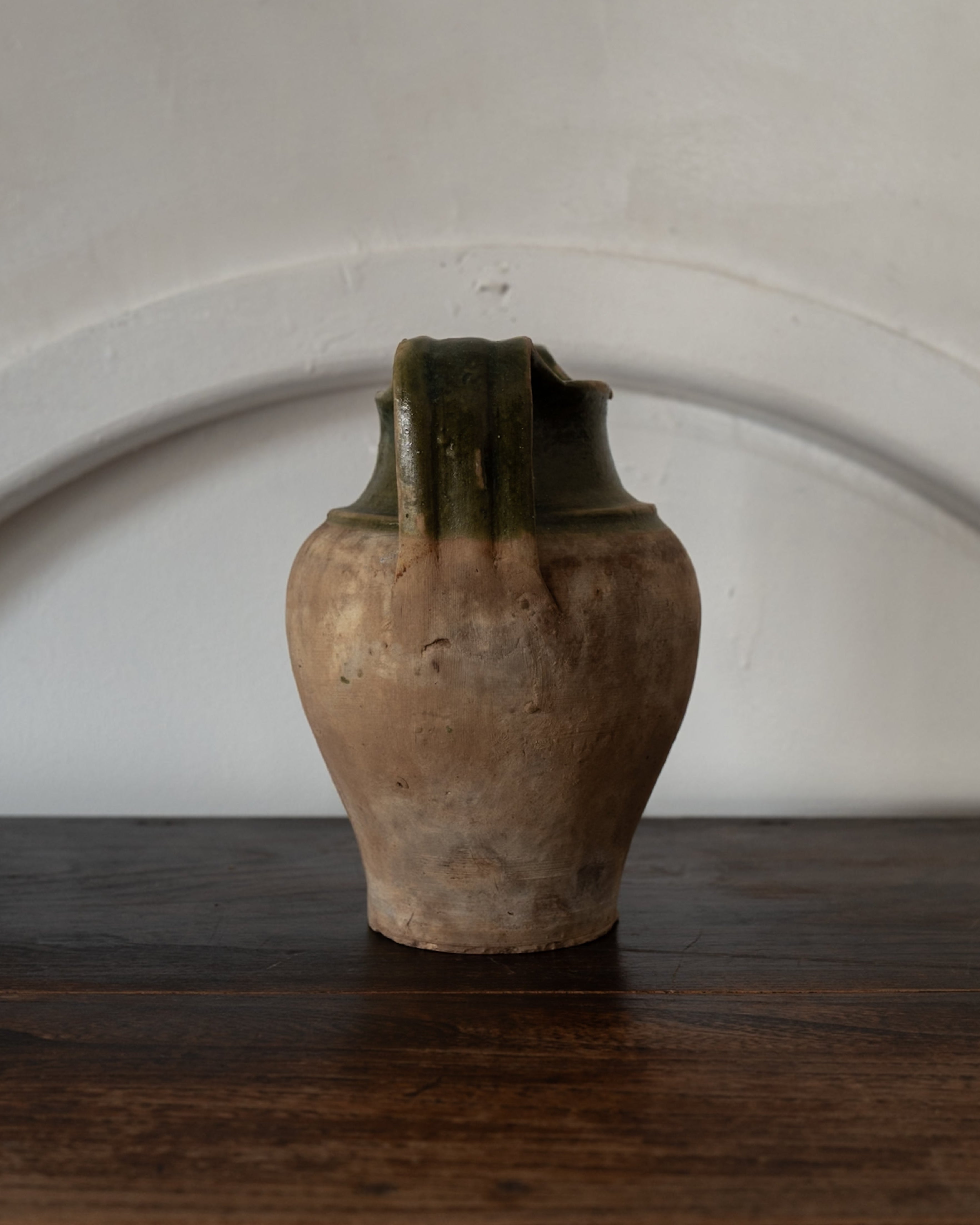 19th Century Italian Puglia Green Glazed Storage Vase AN-25050