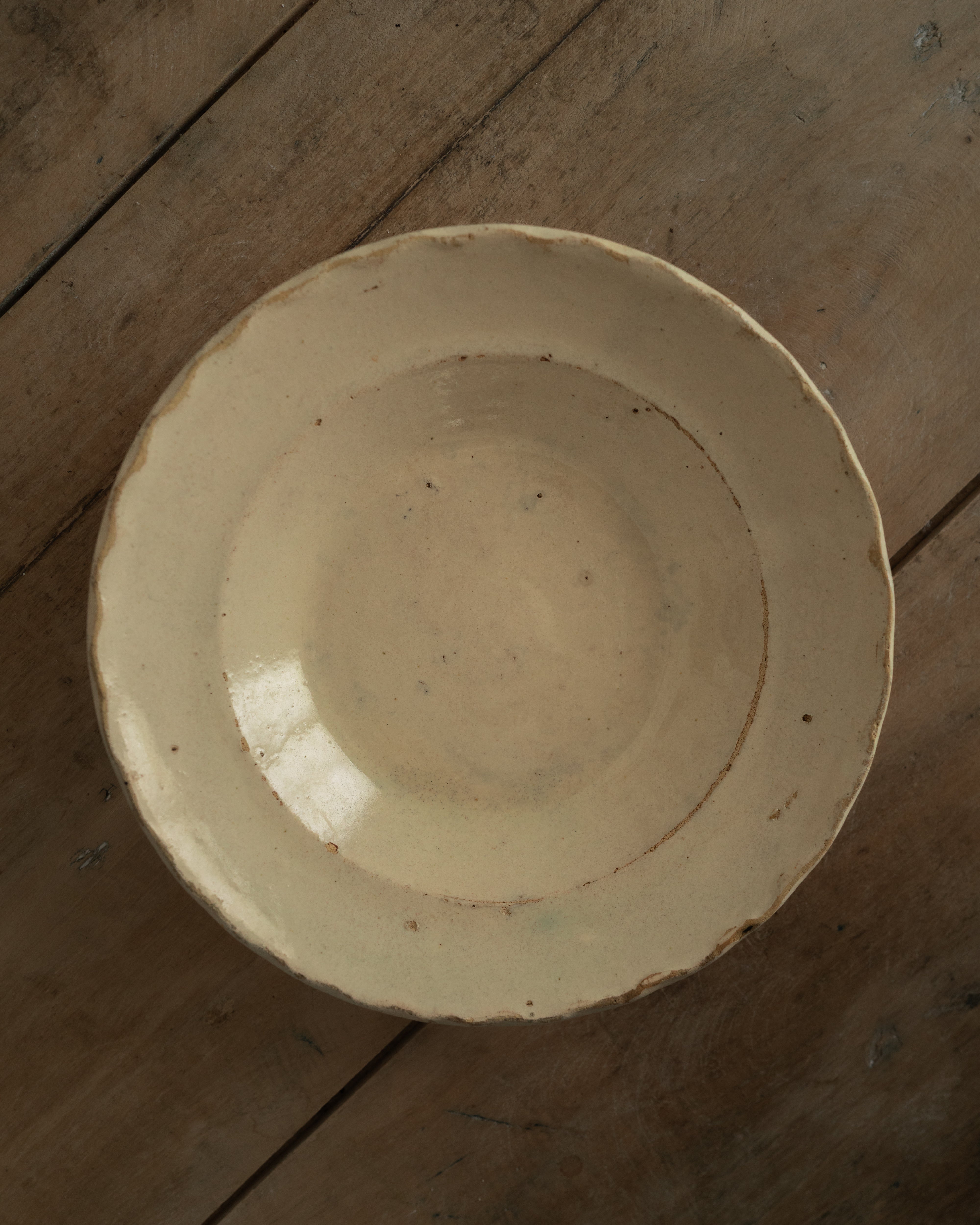 19th Century Italian Grottaglie, Puglia, Tin-Glazed Flower Plate AN-25194