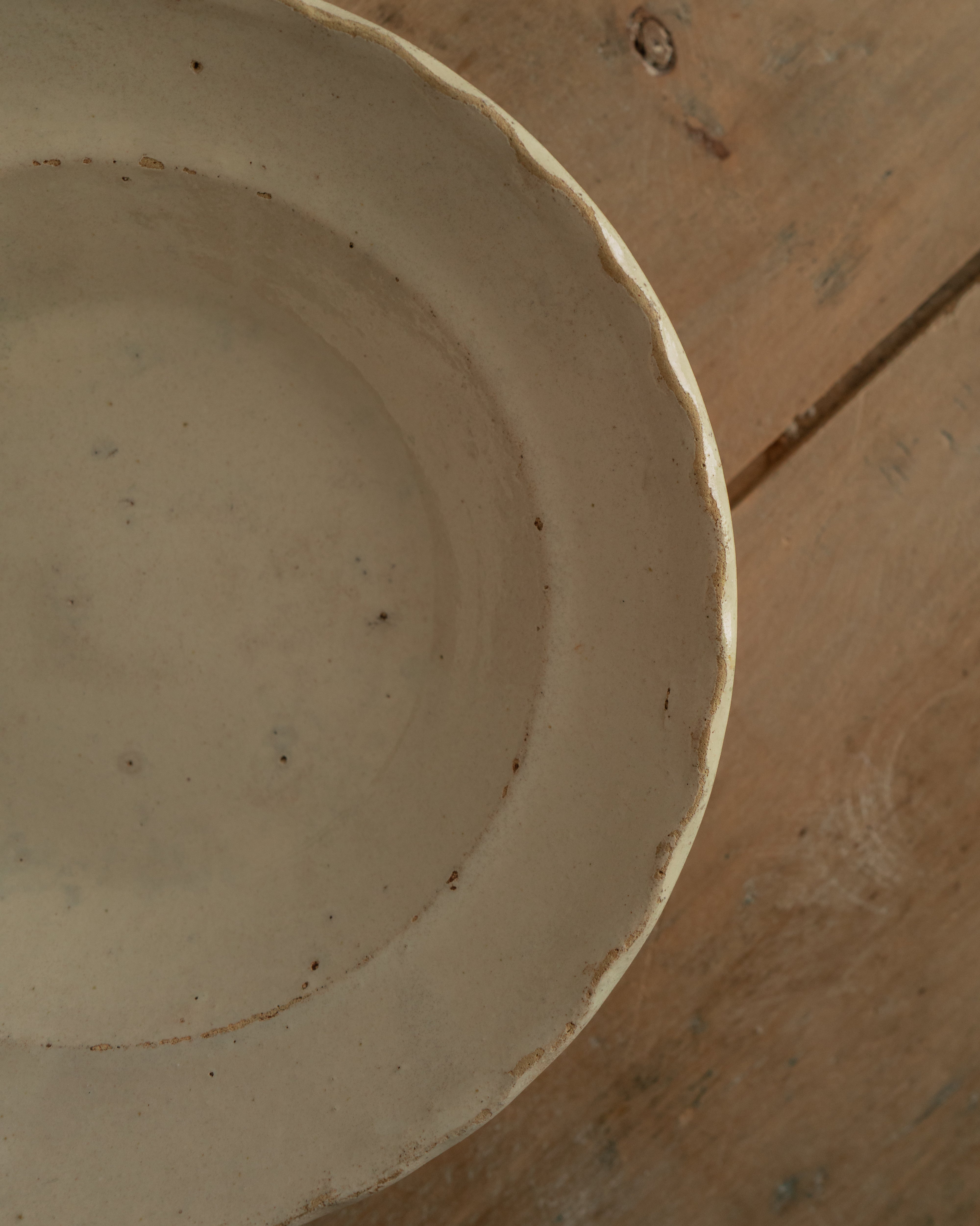 19th Century Italian Grottaglie, Puglia, Tin-Glazed Flower Plate AN-25194