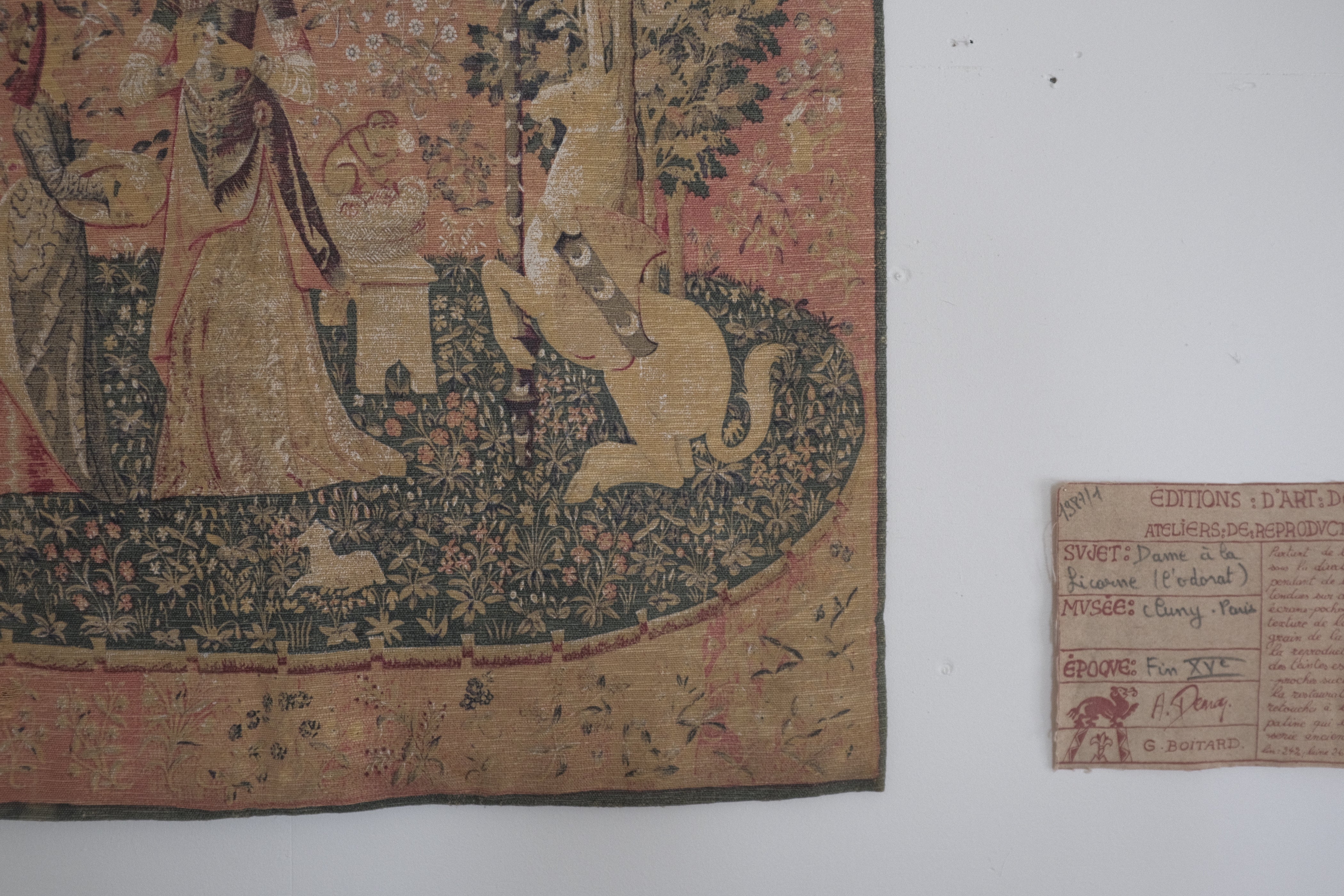 Tapestry "La Dame à la licorne -l'odorat-", ,- ambiant