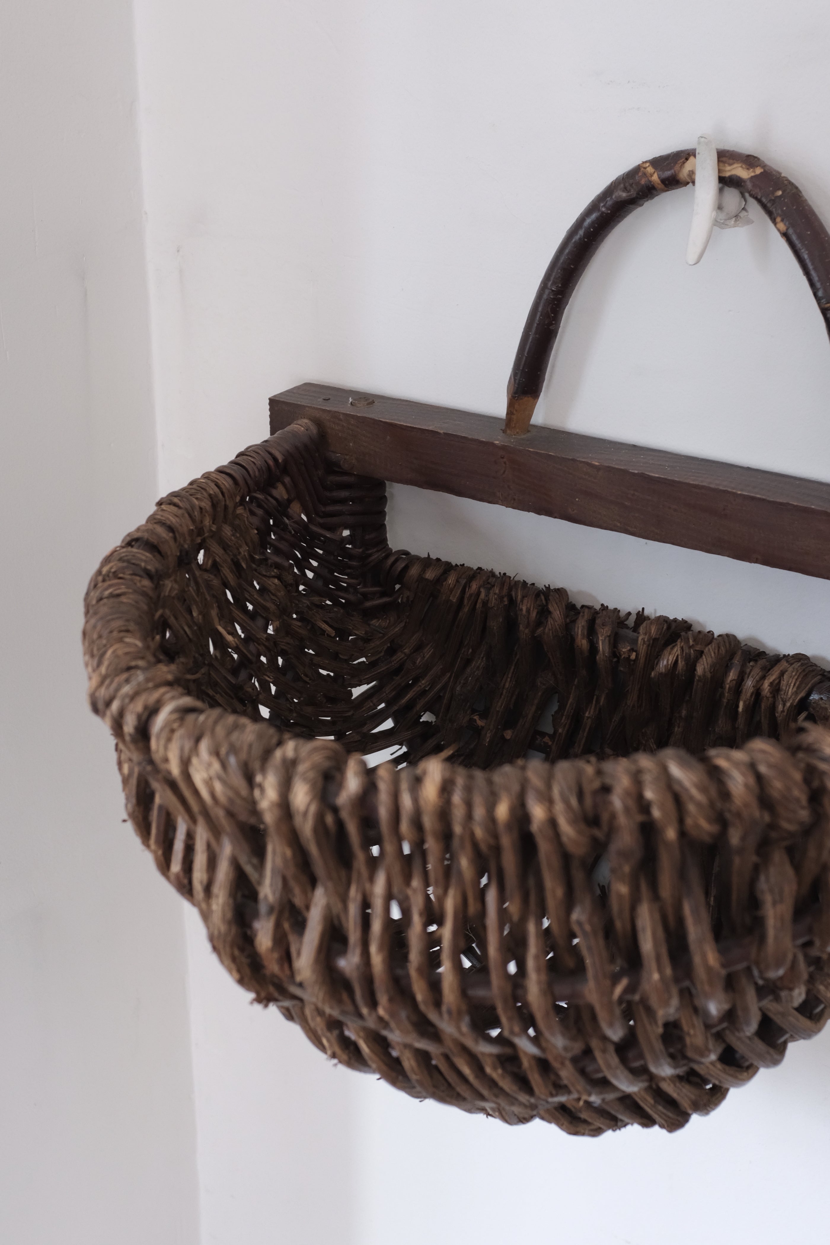  French Wall Hanging Basket  &quot;Panier&quot; / フランス アンティーク 壁掛け パニエ, French Wall Hanging Basket &quot;Panier&quot;,- ambiant