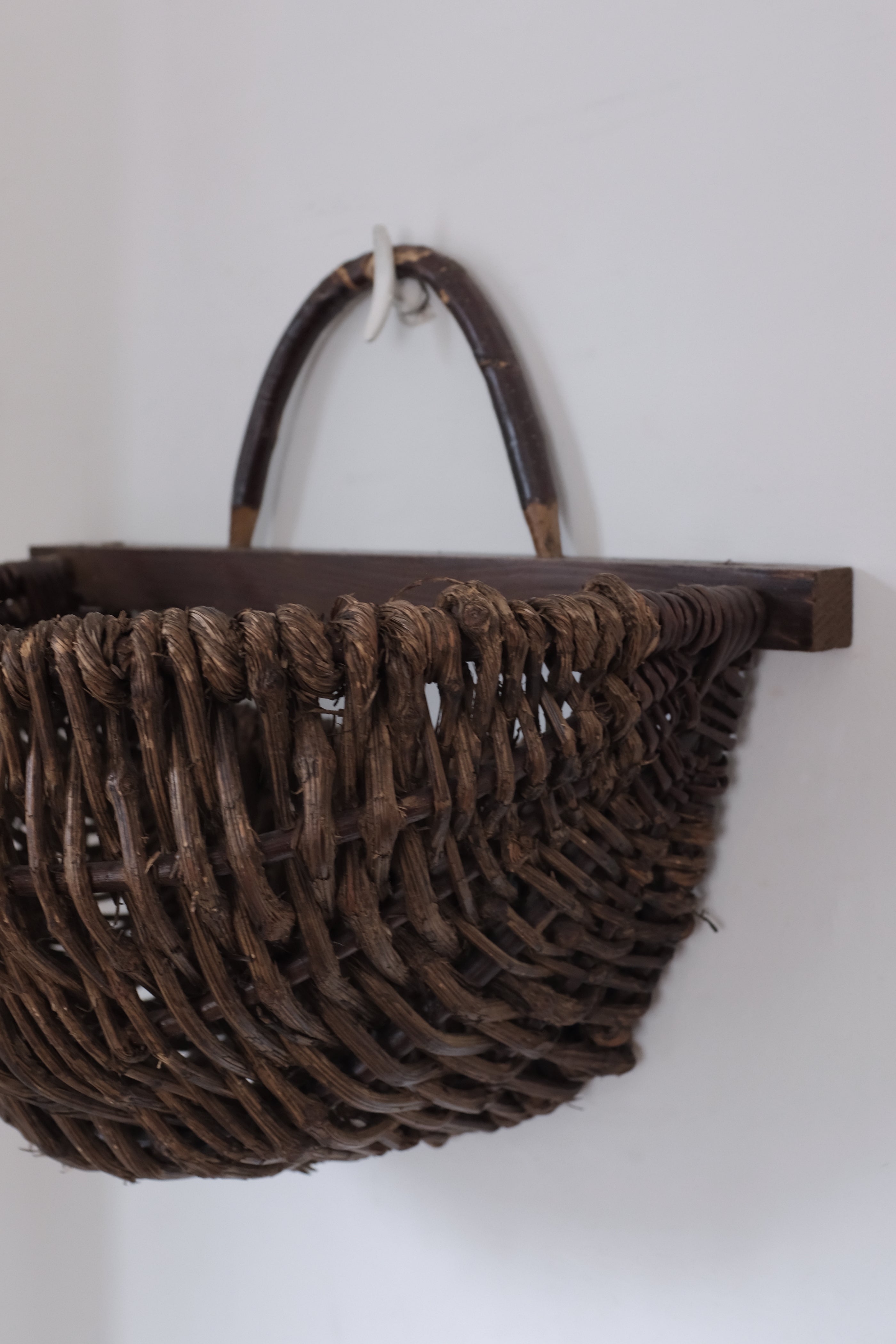  French Wall Hanging Basket  &quot;Panier&quot; / フランス アンティーク 壁掛け パニエ, French Wall Hanging Basket &quot;Panier&quot;,- ambiant