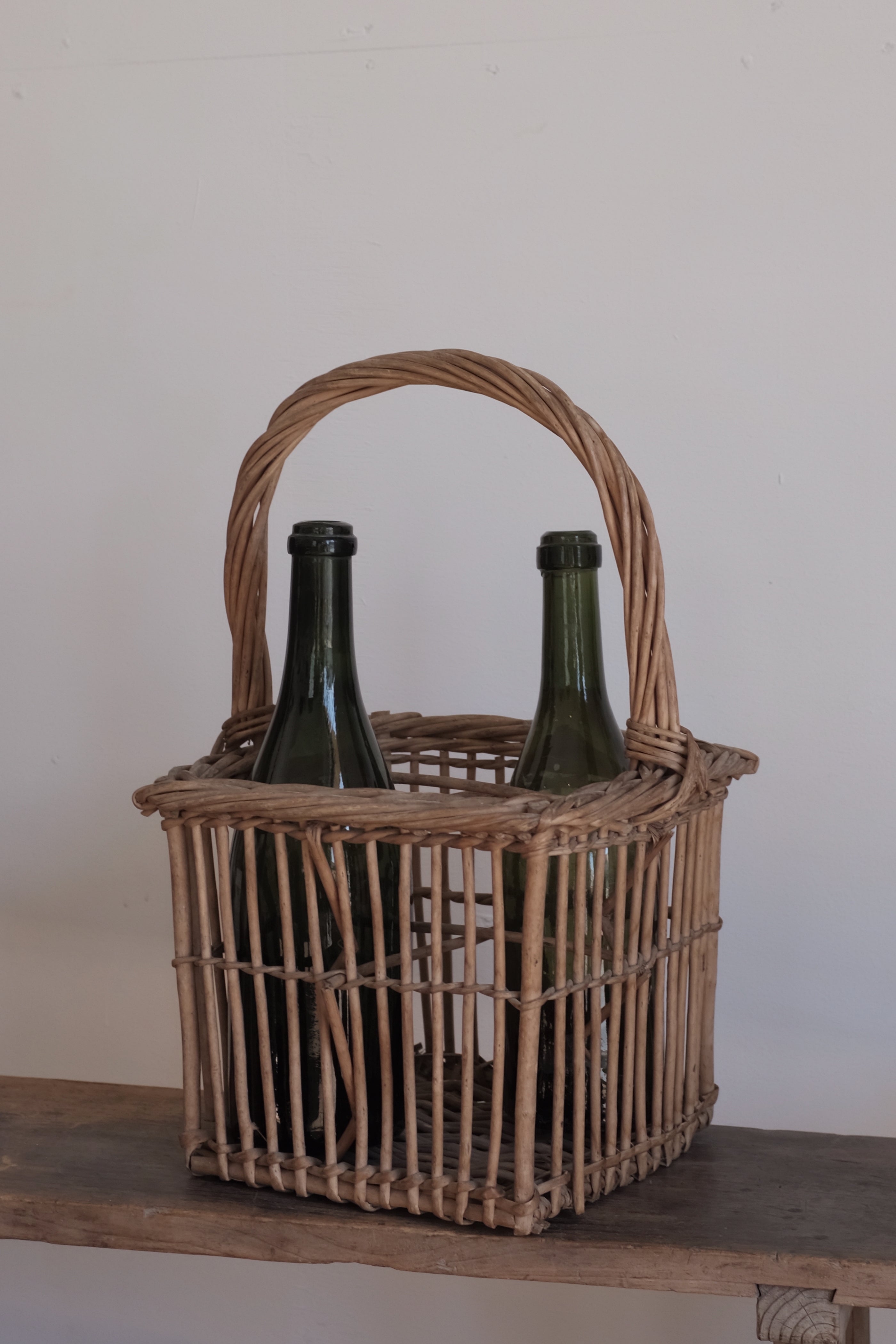  French Wicker Basket  "Panier" / フランス ボトル入れ用 パニエ, French Wicker Basket "Panier",- ambiant