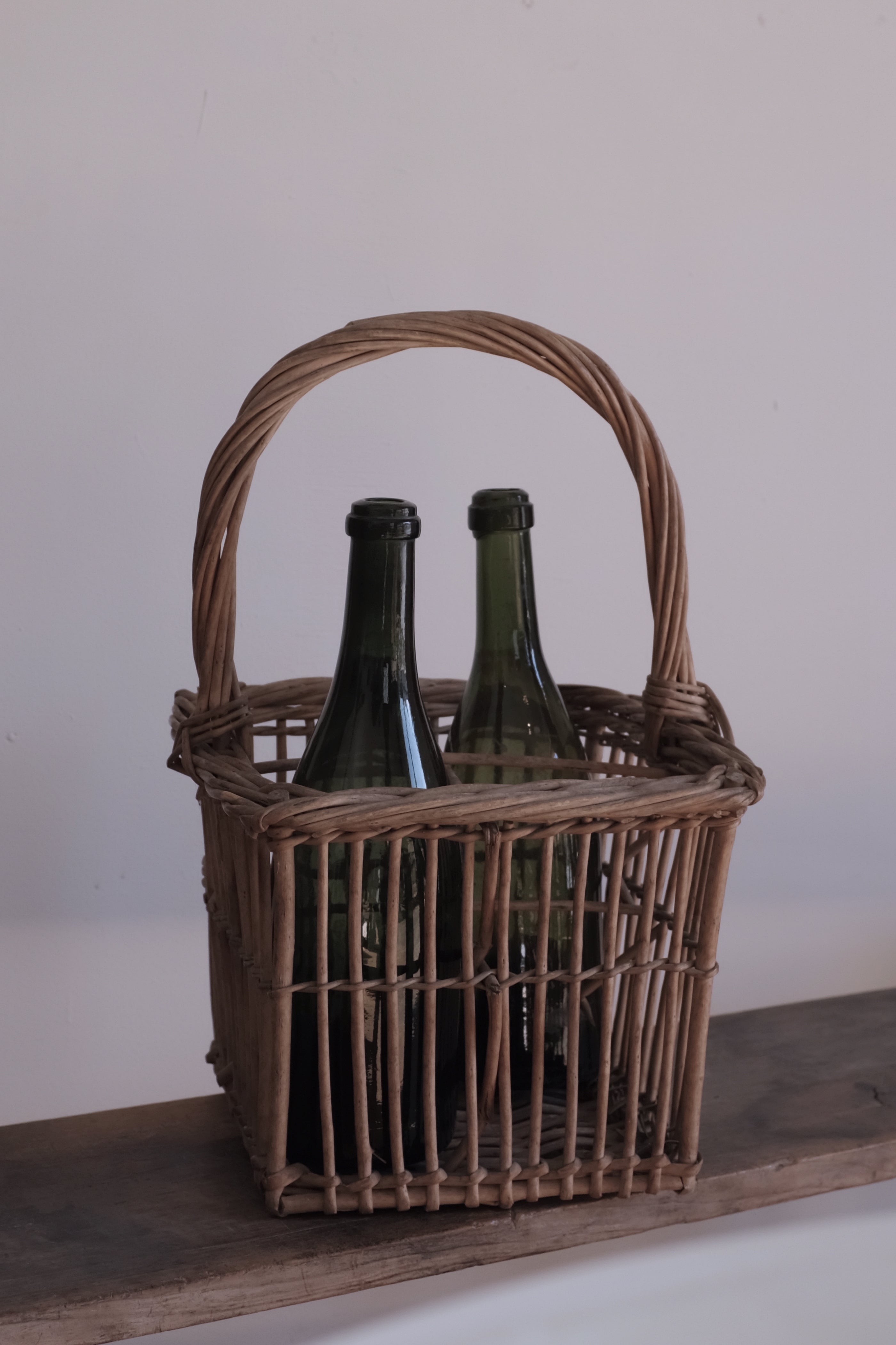  French Wicker Basket  &quot;Panier&quot; / フランス ボトル入れ用 パニエ, French Wicker Basket &quot;Panier&quot;,- ambiant