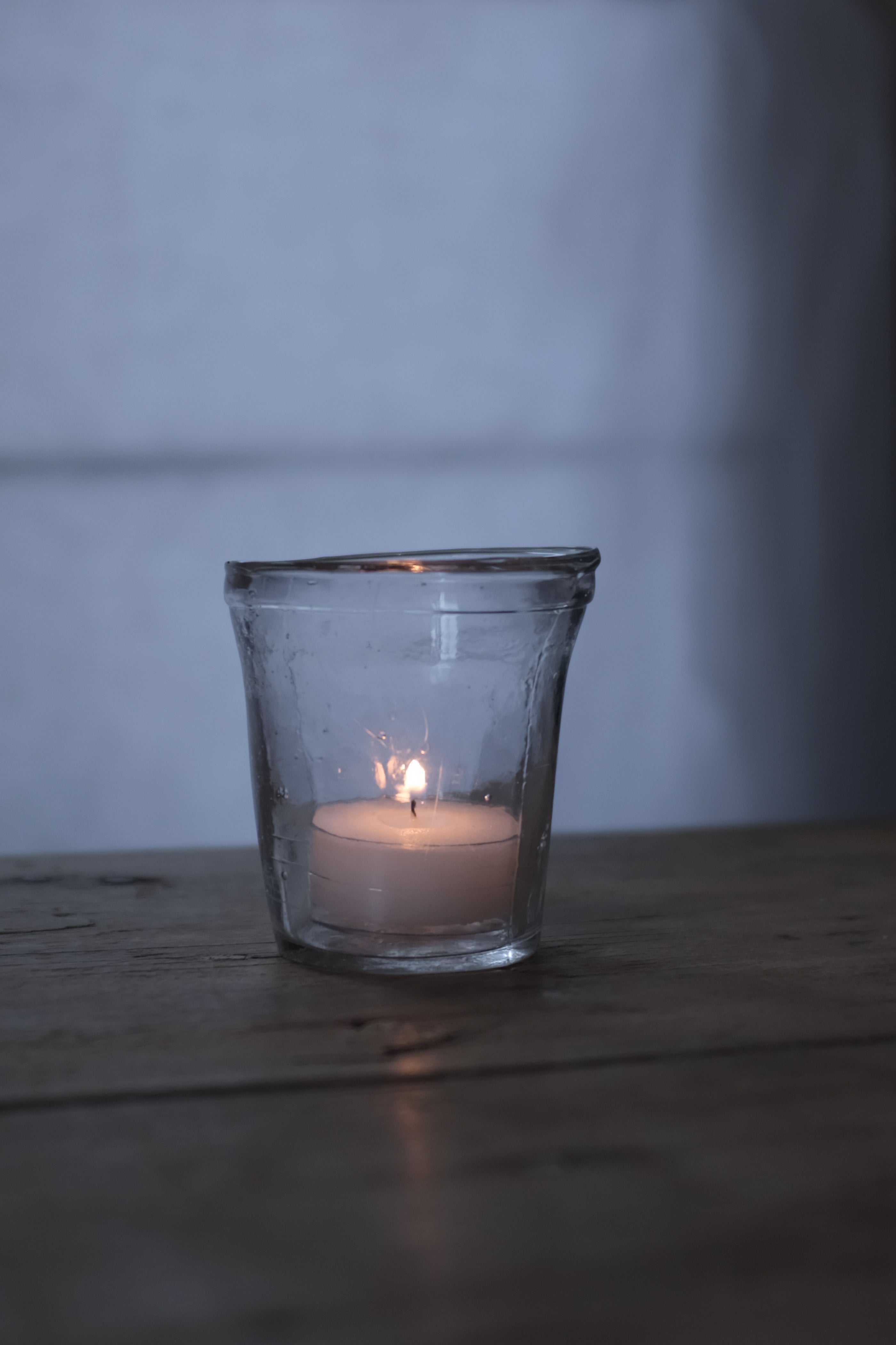 Votive Candle Holder / フランス アンティーク 教会のキャンドルグラス -ambiant