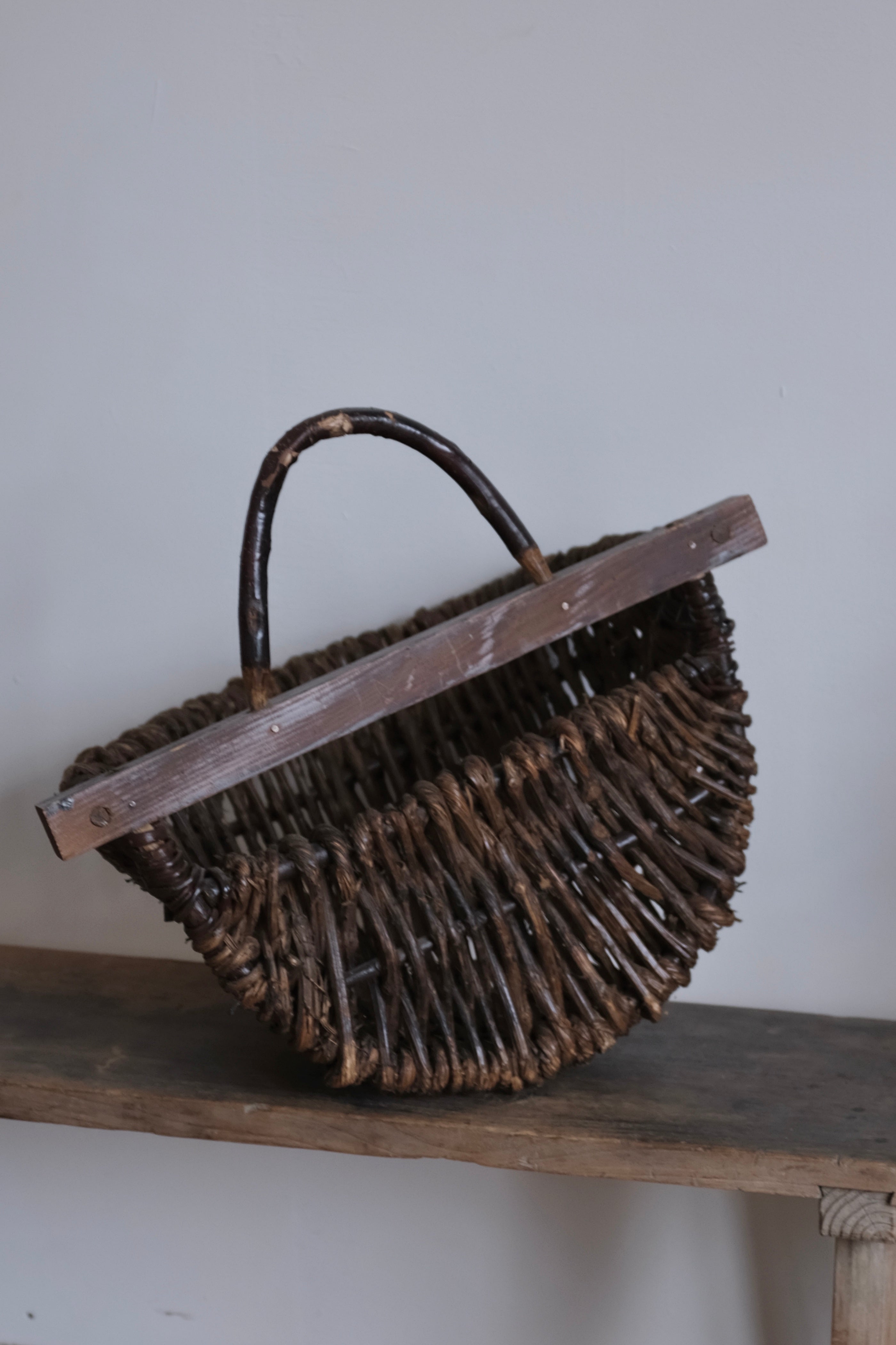  French Wall Hanging Basket  &quot;Panier&quot; / フランス アンティーク 壁掛け パニエ, French Wall Hanging Basket &quot;Panier&quot;,- ambiant