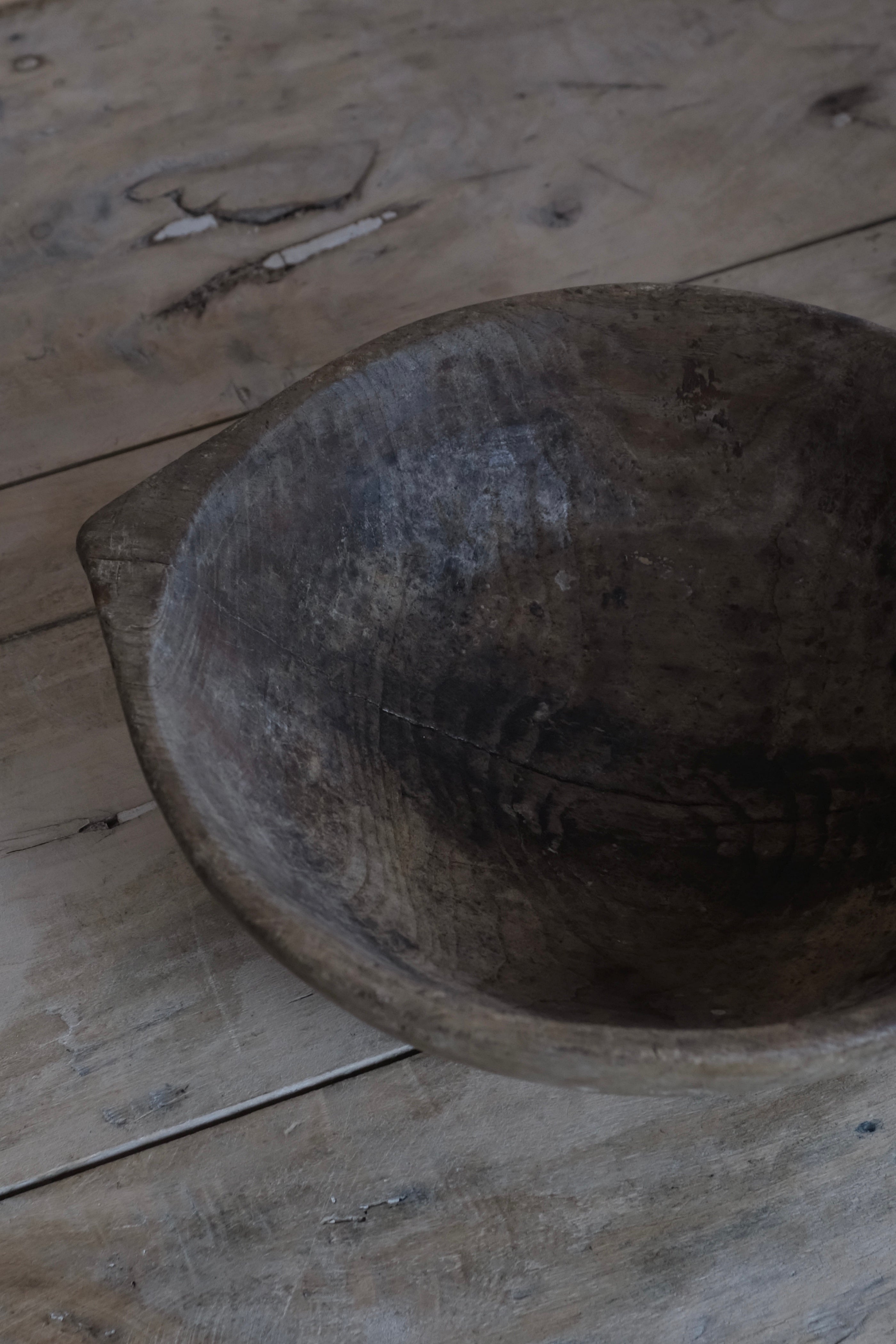  Spanish 19th Century  Wooden Bowl / 19世紀 スペイン 木鉢 木製ボウル, Spanish 19th Century Wooden Bowl,- ambiant