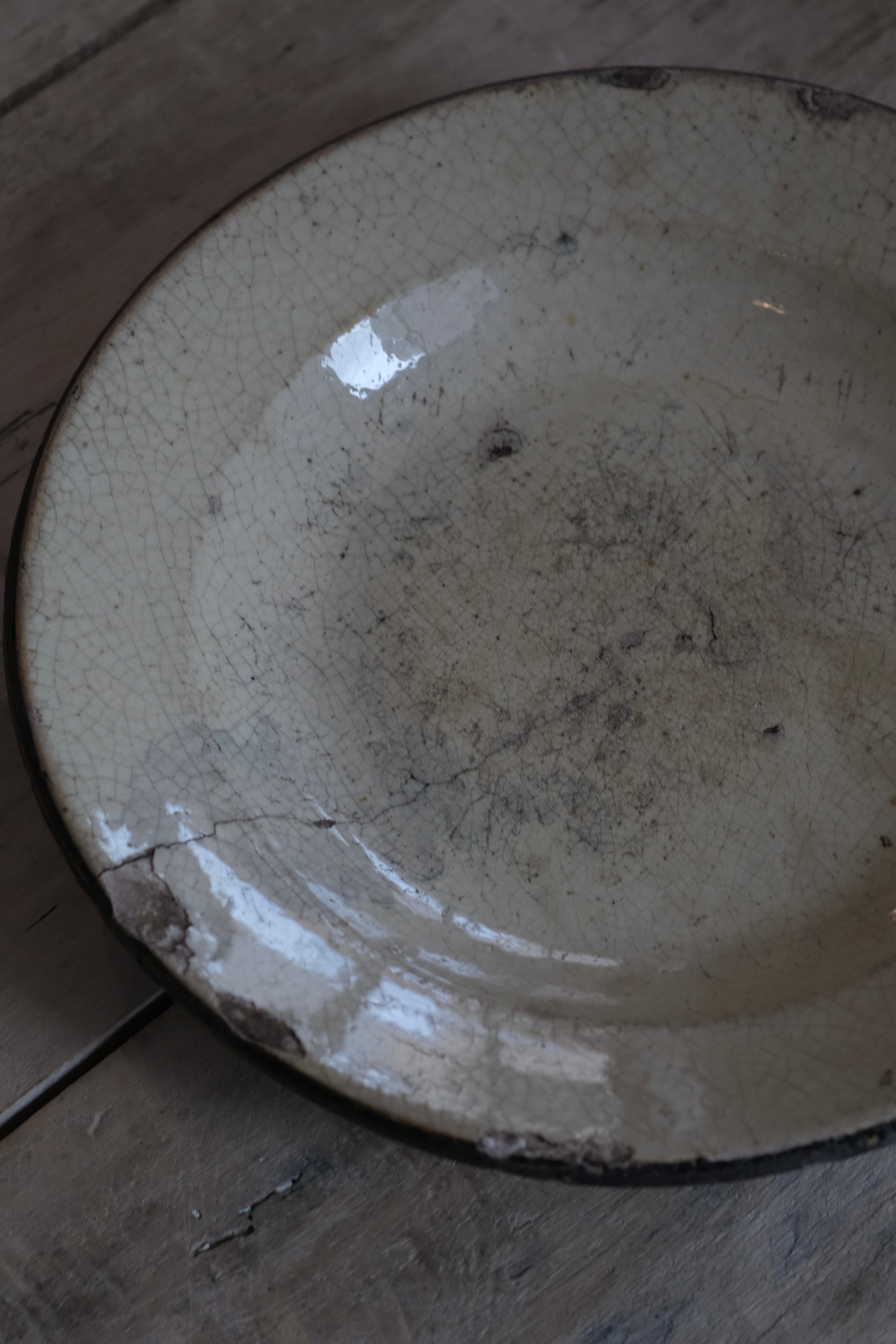  Antique Dieulefit Plate / フランス アンティーク デュルフィ プレート, Antique Dieulefit Plate,- ambiant