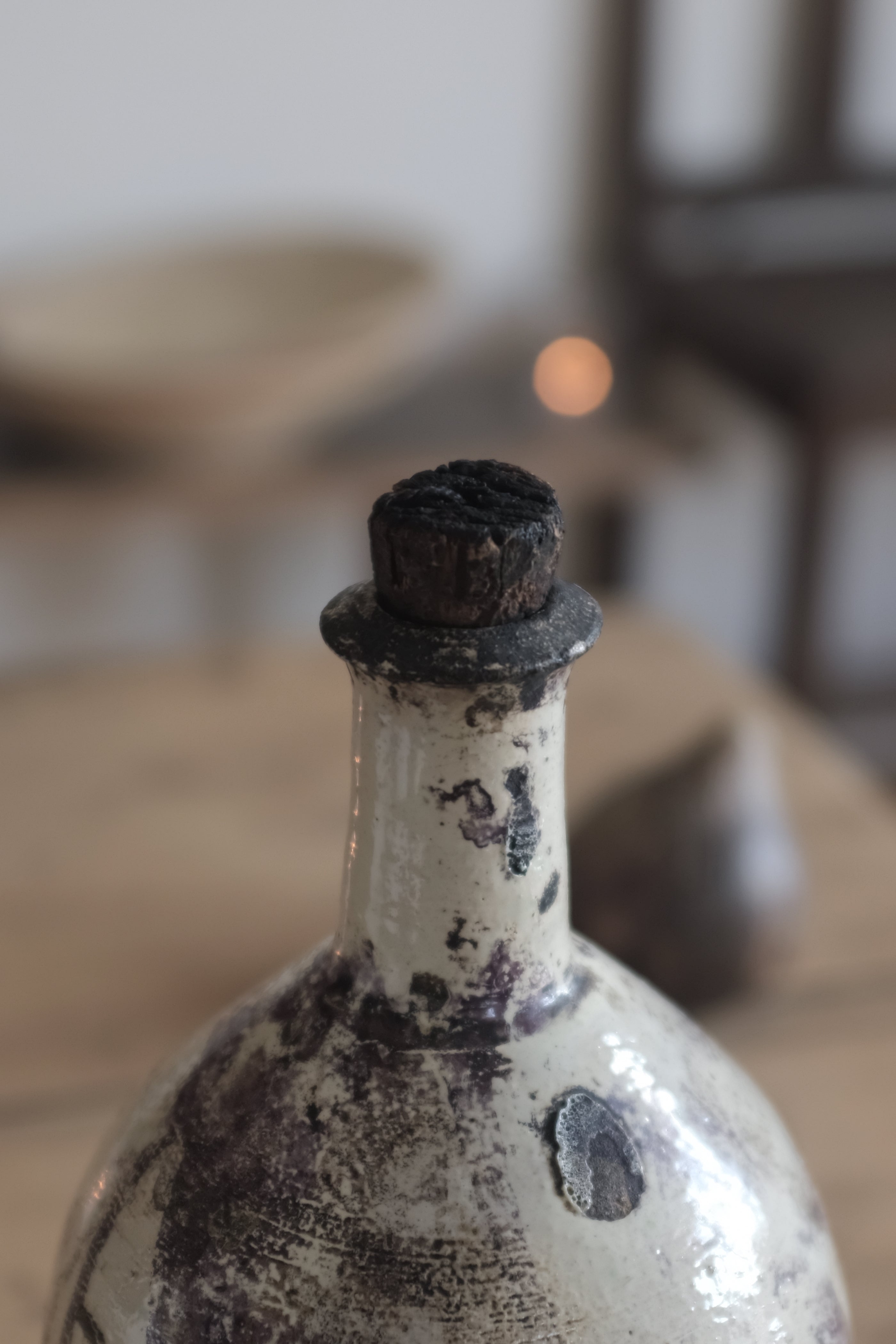  Italy Antique Bottle 1800s / イタリア アンティーク 陶器 ボトル 1800年代, Italy Antique Bottle 1800s,- ambiant