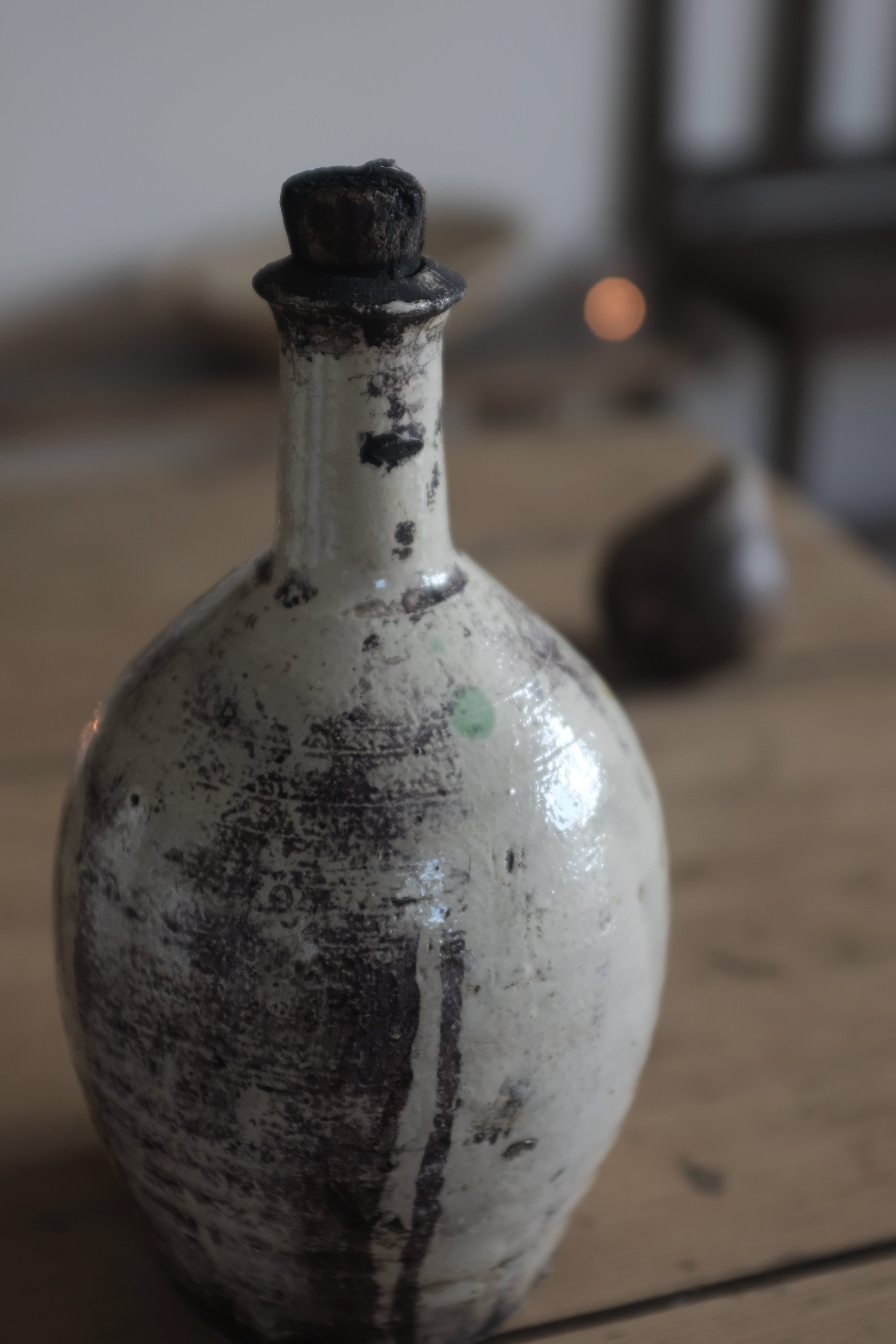  Italy Antique Bottle 1800s / イタリア アンティーク 陶器 ボトル 1800年代, Italy Antique Bottle 1800s,- ambiant