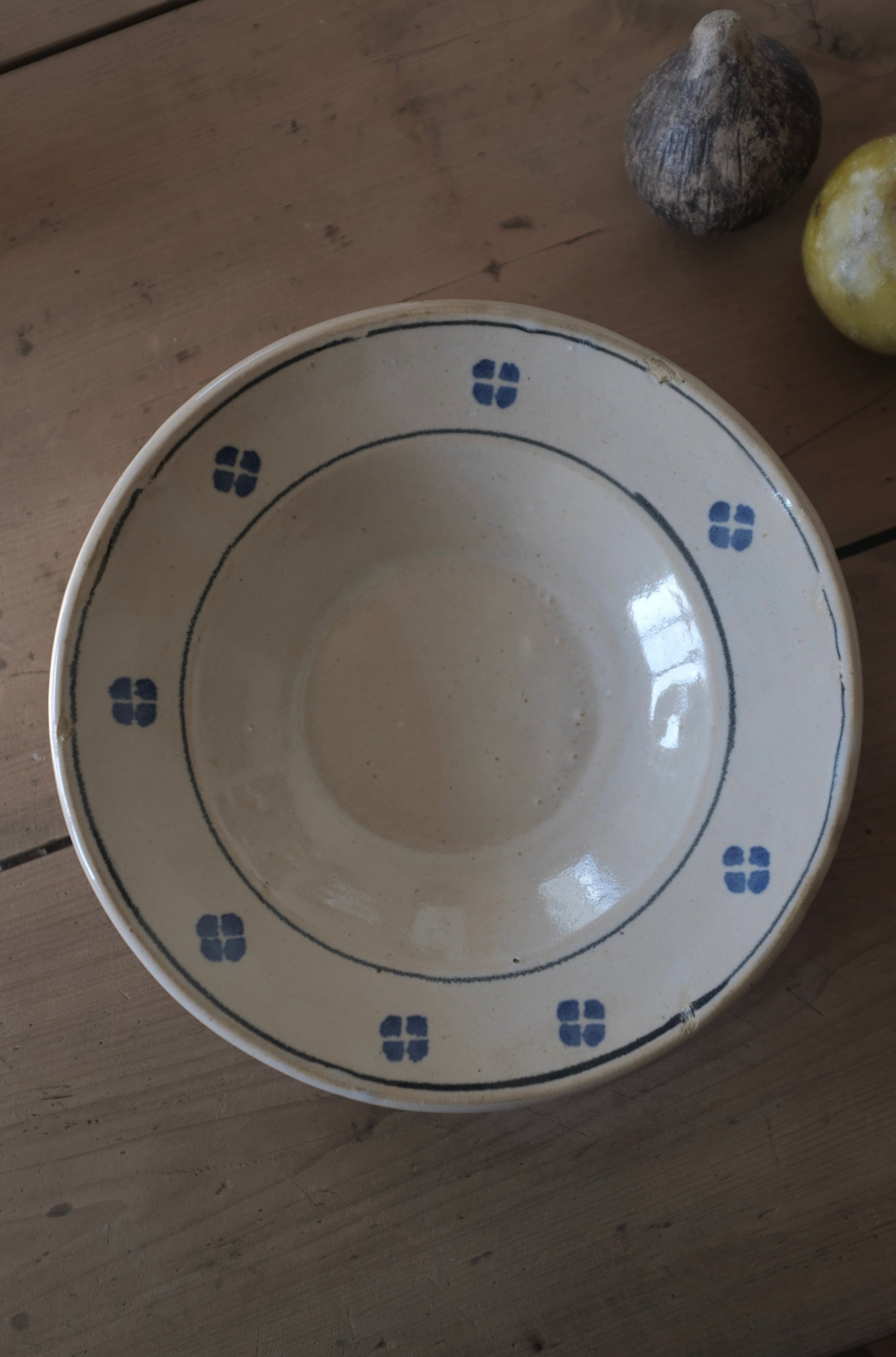  Italy Antique Grottaglie Deep Plate / プーリア イタリア アンティーク 深皿 23362, Puglia Plate 23362,- ambiant