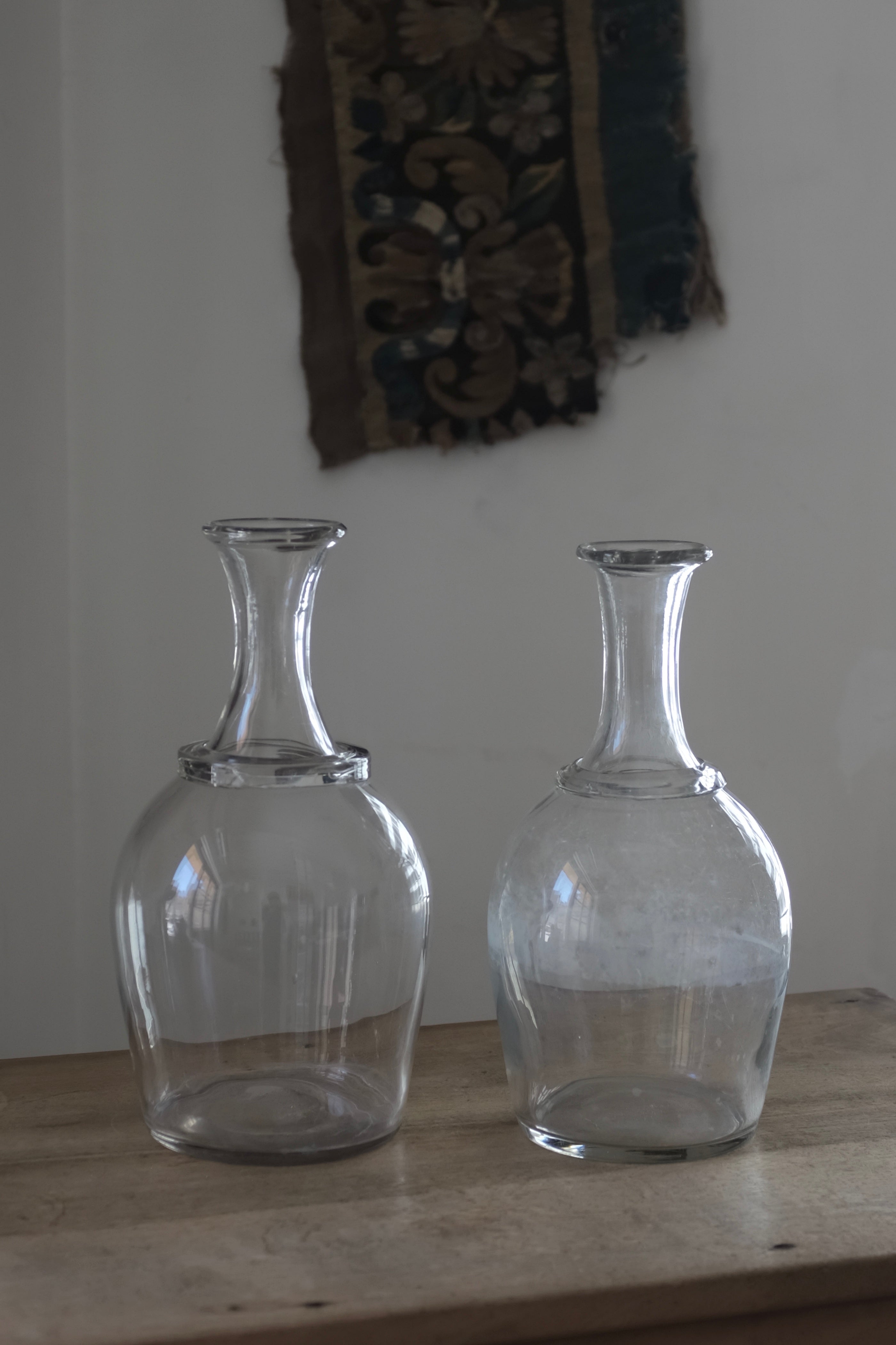  French Antique Cider Carafe 1800s / 19世紀 ノルマンディー シードル用 カラフェ フランス アンティーク 23802, Glass Cider Carafe,- ambiant