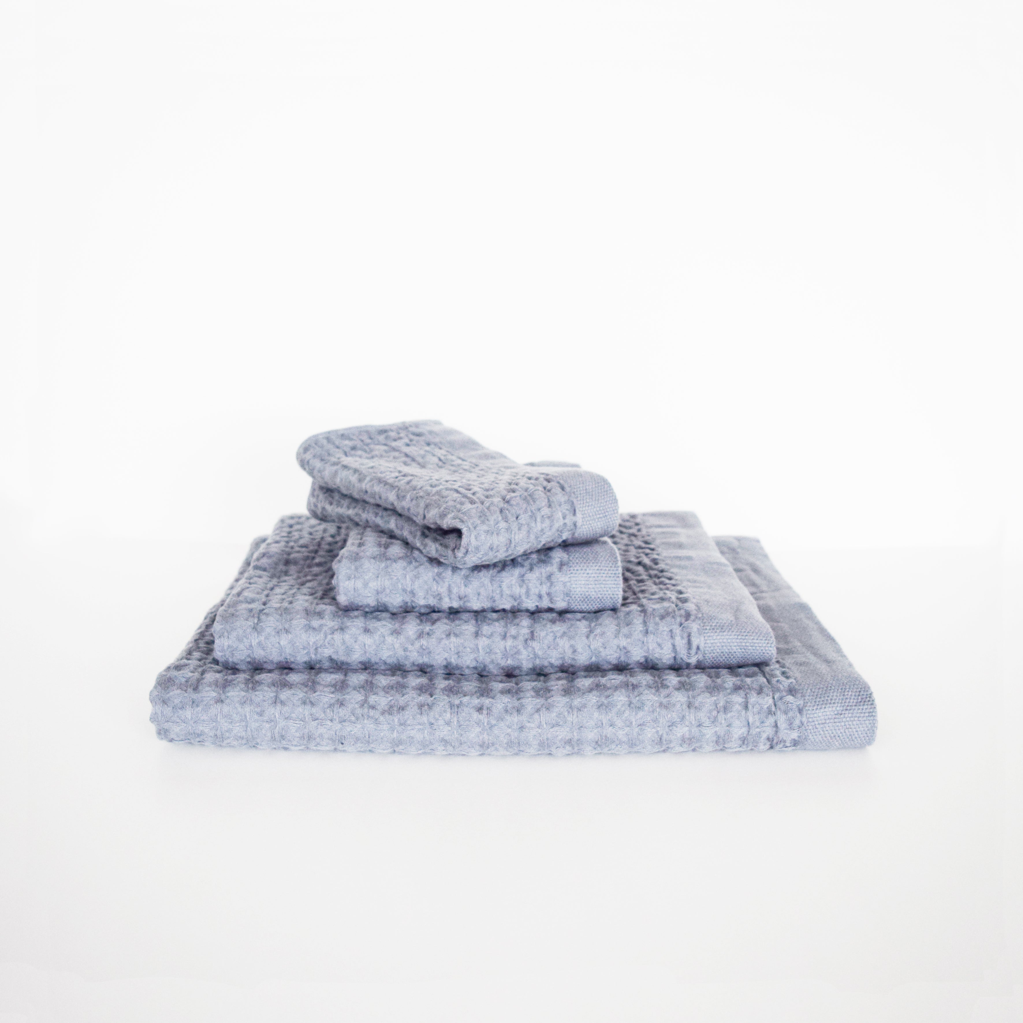 Lattice Linen Waffle Towel, Charcoal